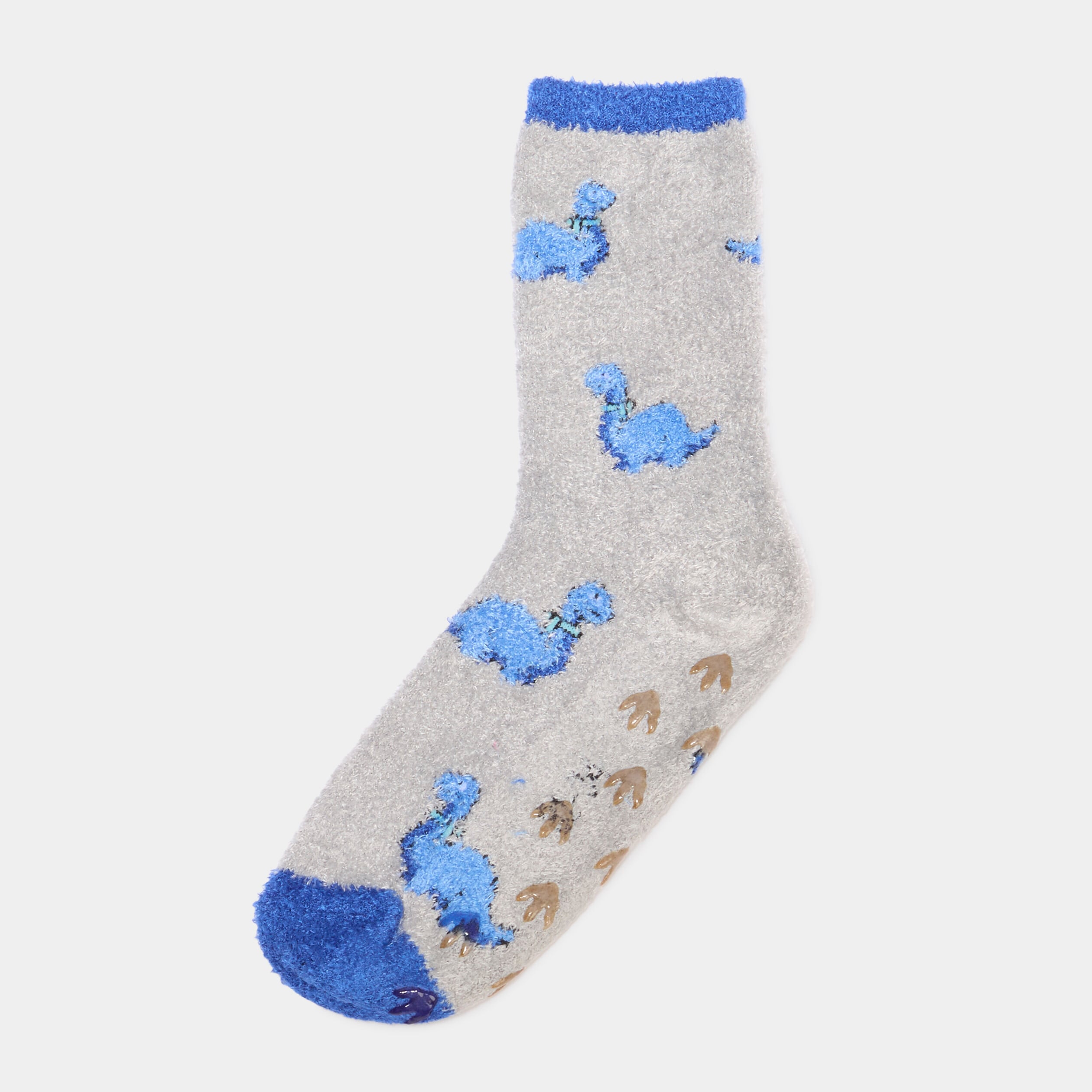 Lot 2 paires chaussettes d'int&eacute;rieur gris gar&ccedil;on