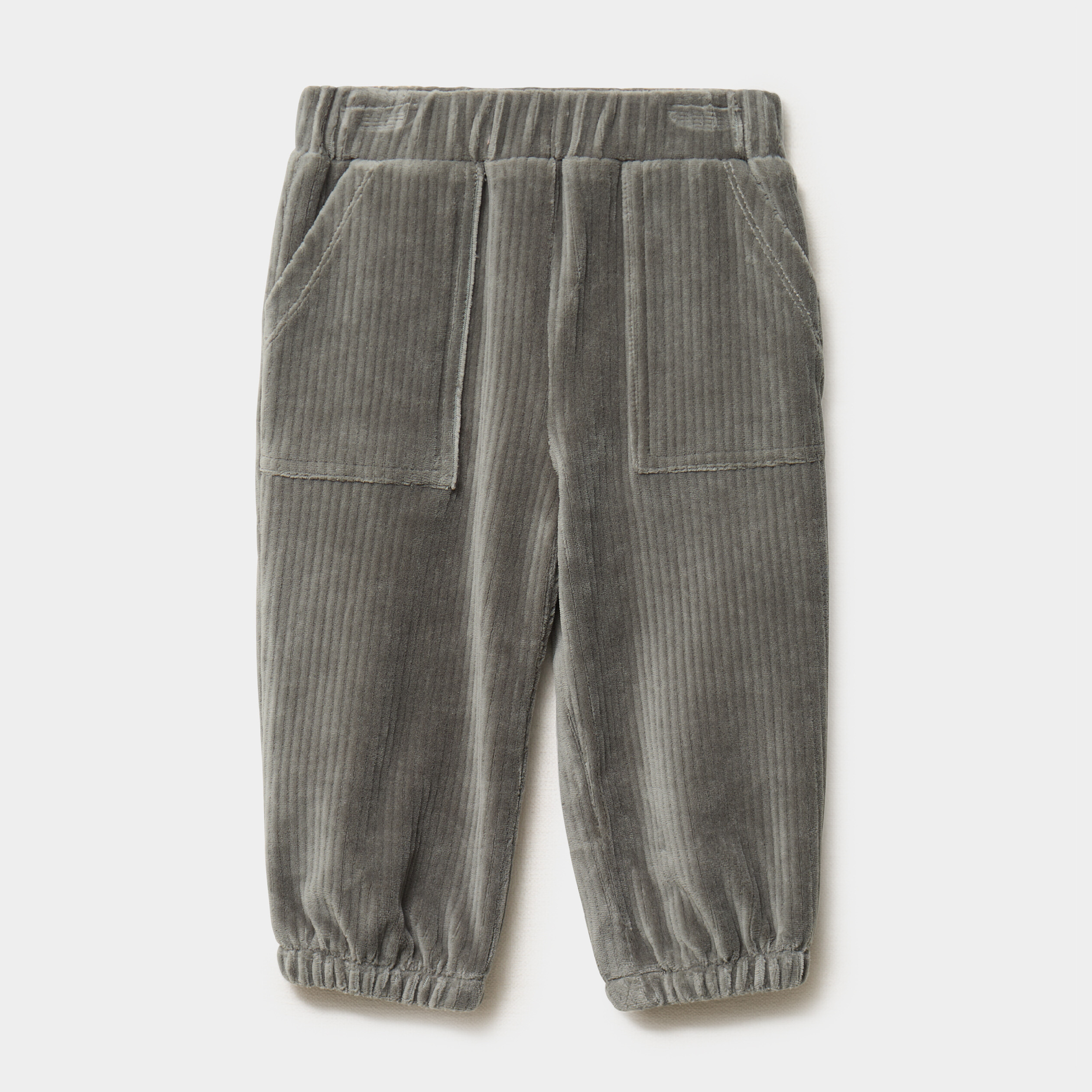 Pantalon effet velours c&ocirc;tel&eacute; vert kaki b&eacute;b&eacute; gar&ccedil;on
