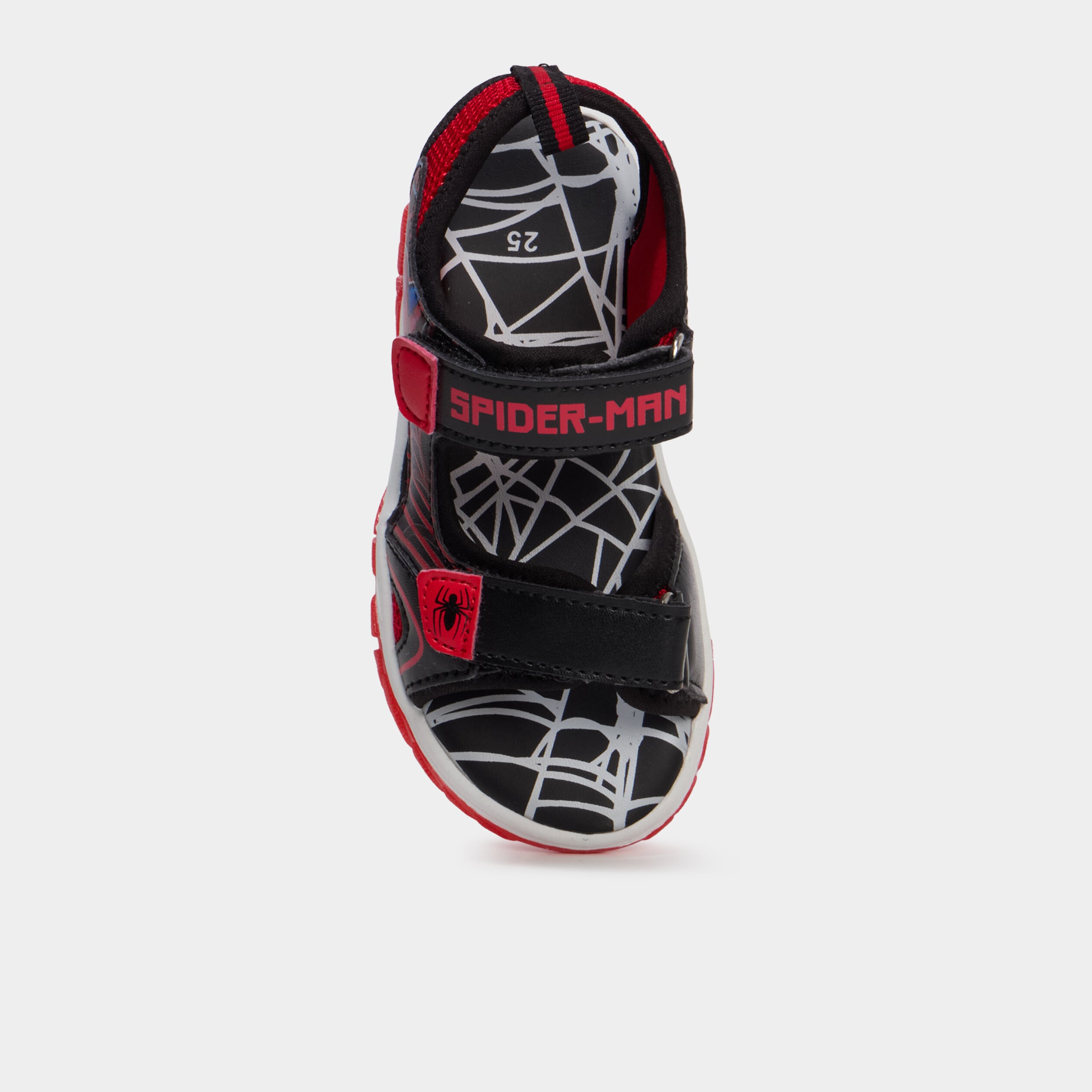 Sandales semelles lumineuses Spider-Man rouge gar&ccedil;on