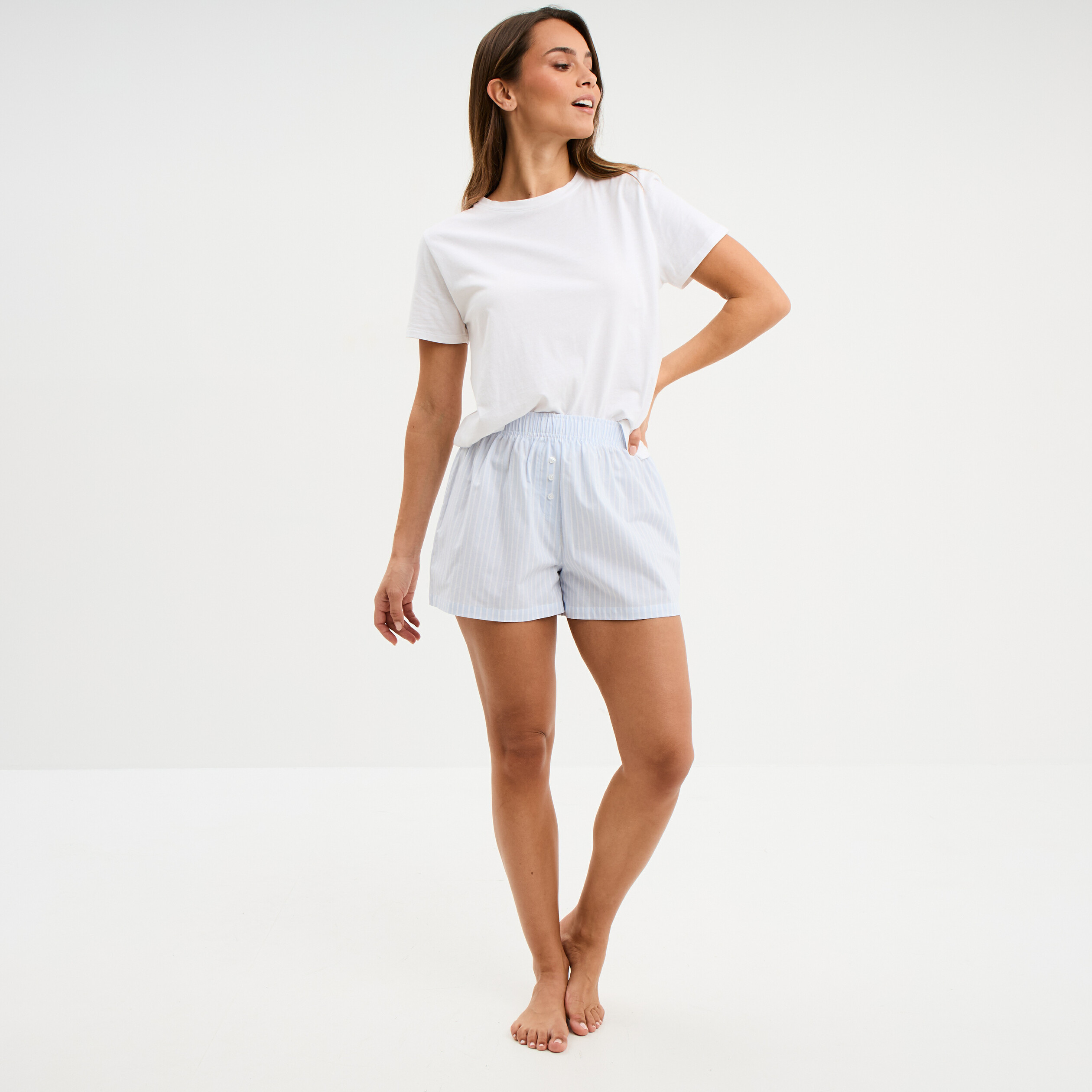short de pyjama coton blanc femme Short de pyjama coton blanc femme