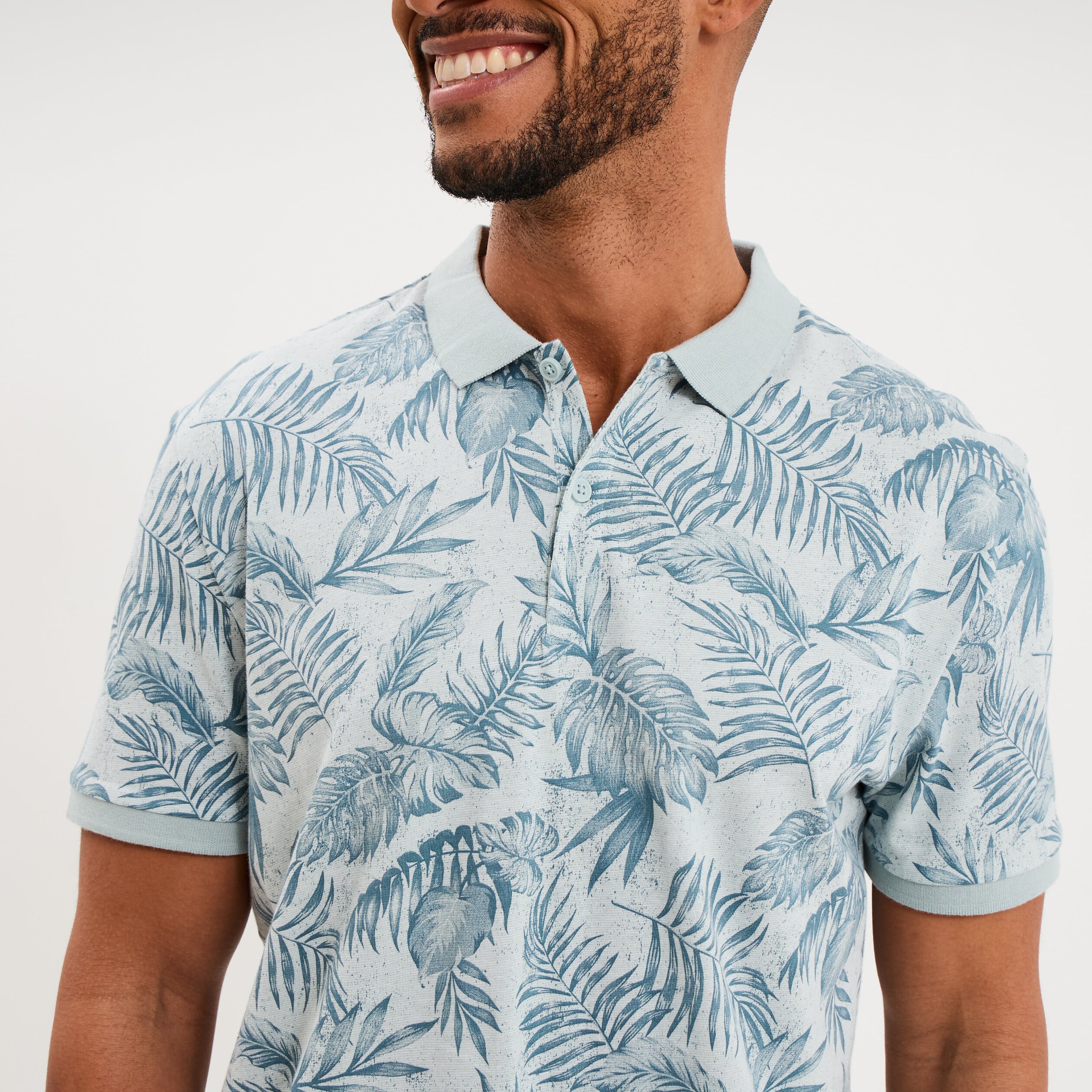 Polo jersey droit manches courtes coton gris homme