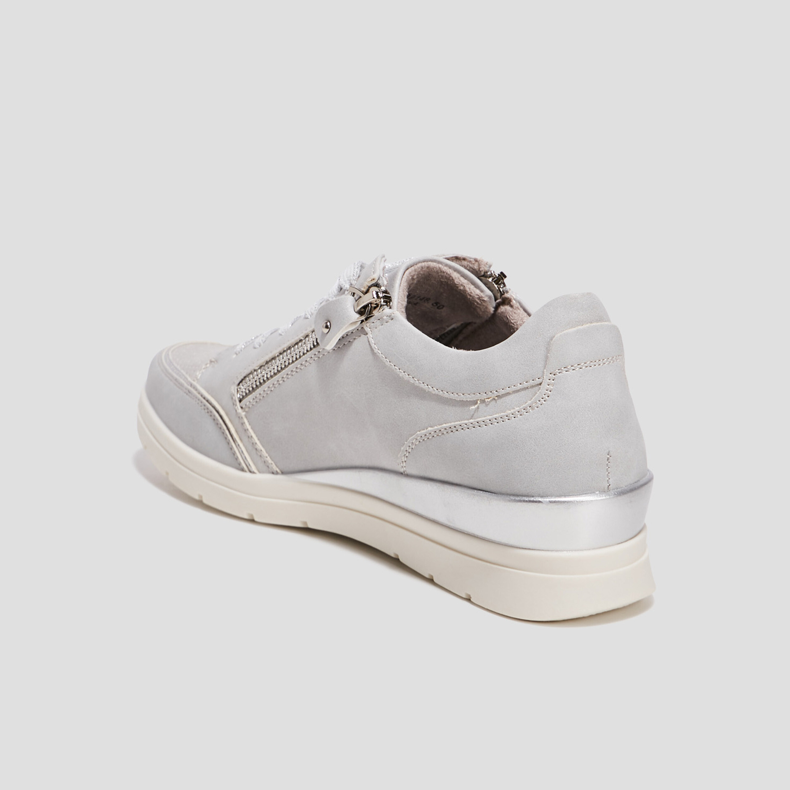 Tennis lacets zipp es gris femme