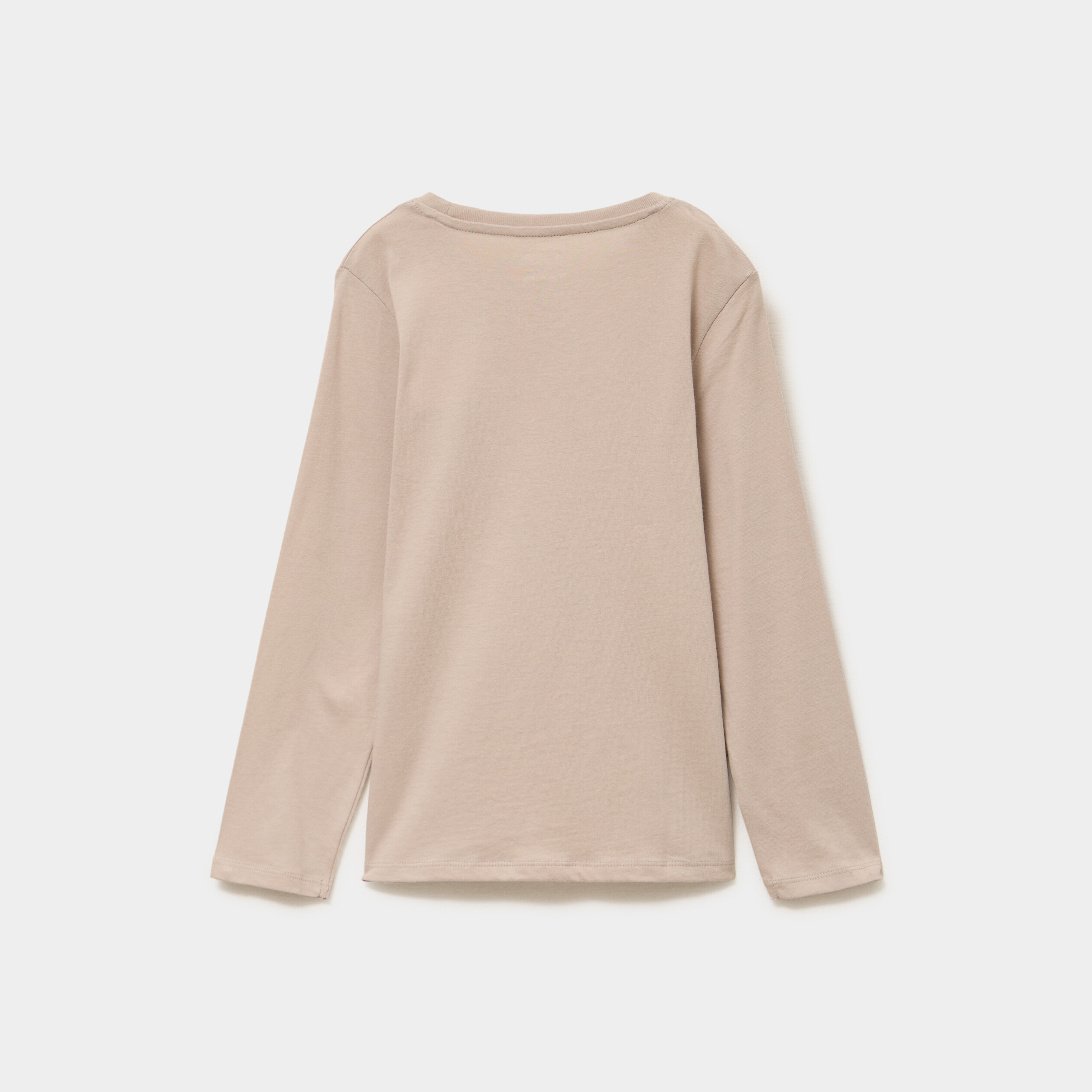 T-shirt manches longues col rond coton gris fonc&eacute; gar&ccedil;on