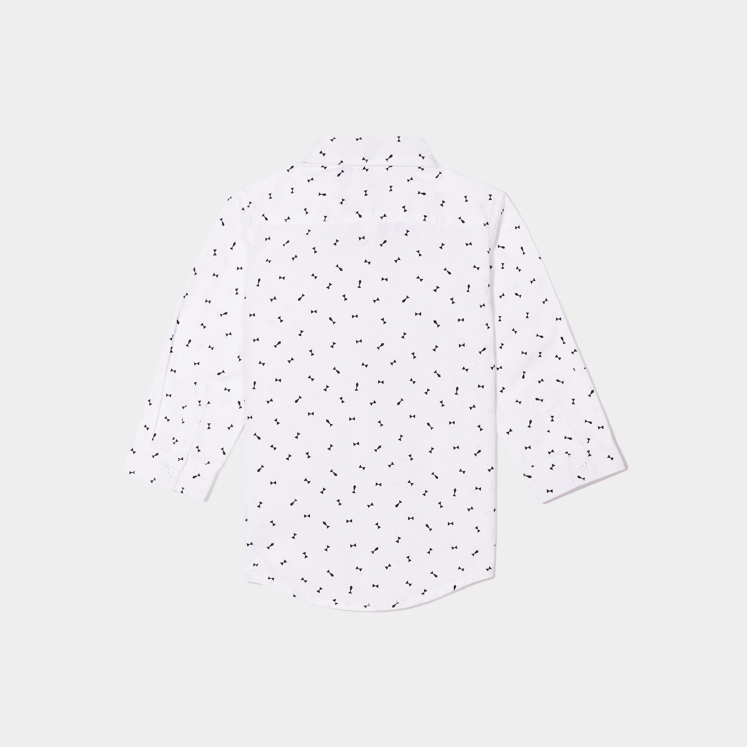 Chemise avec noeud papillon Kimbaloo blanc bébé garçon