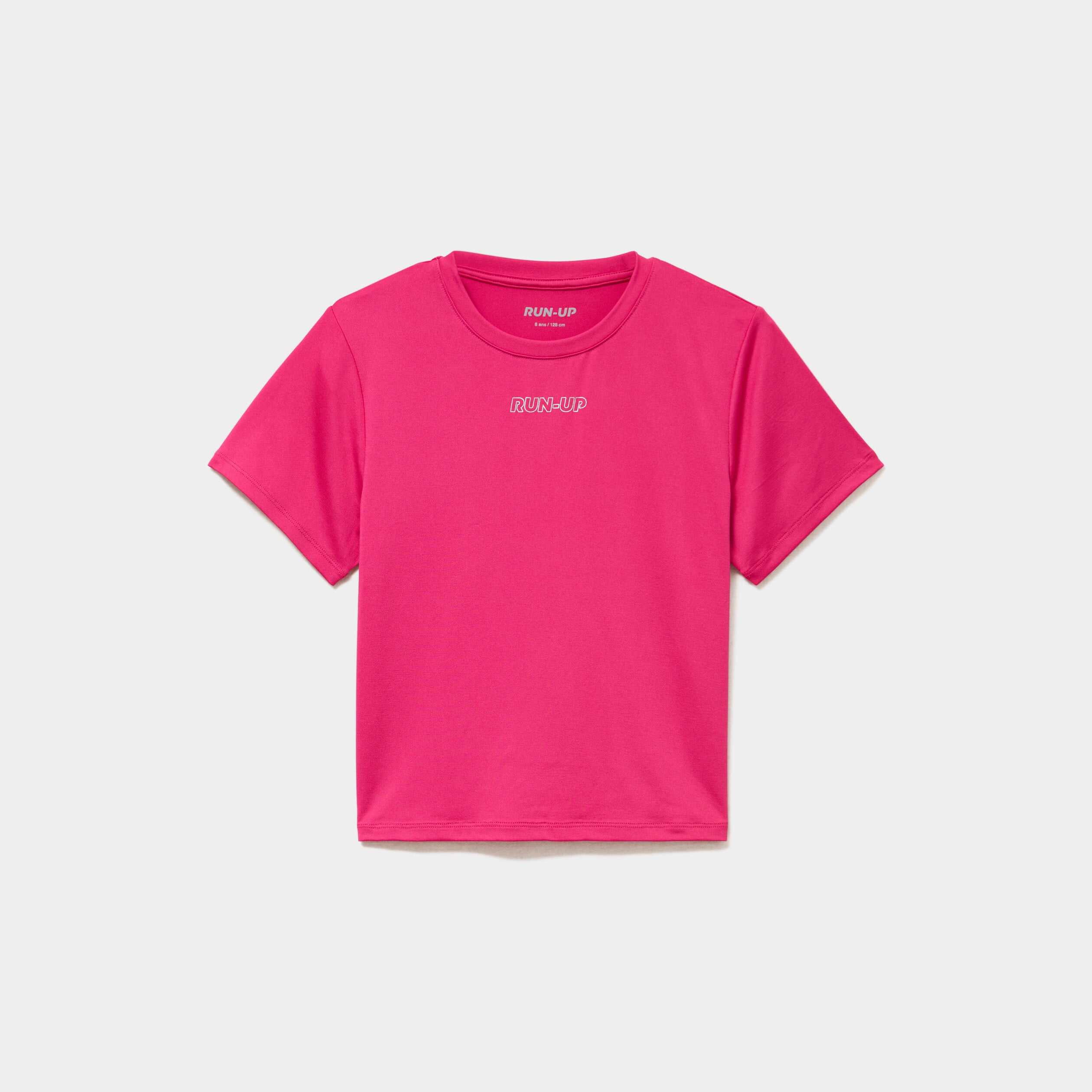 T-shirt ajust&eacute; manches courtes rose fushia fille