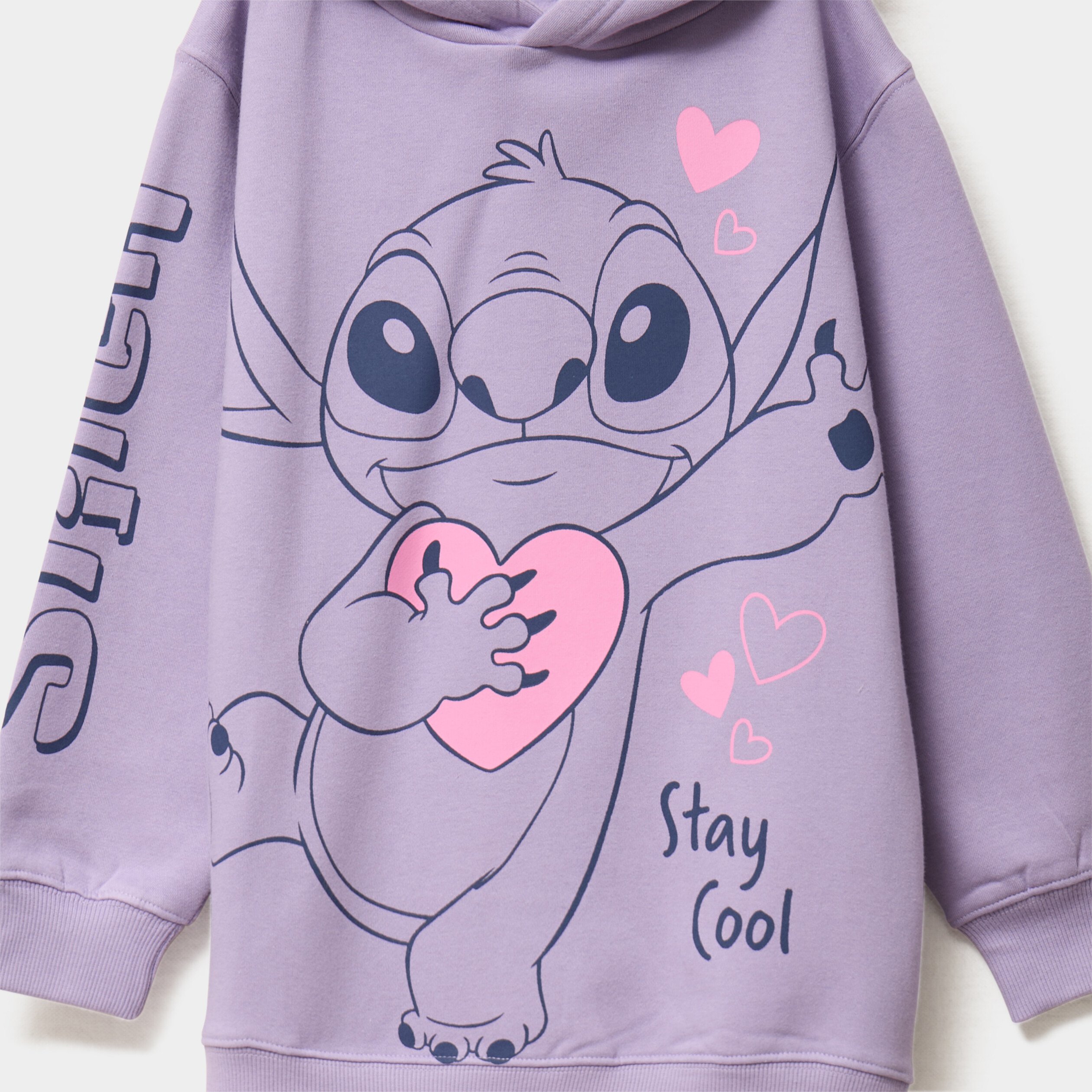sweat hoodie oversize a capuche stitch parme fille Sweat hoodie oversize à capuche Stitch parme fille