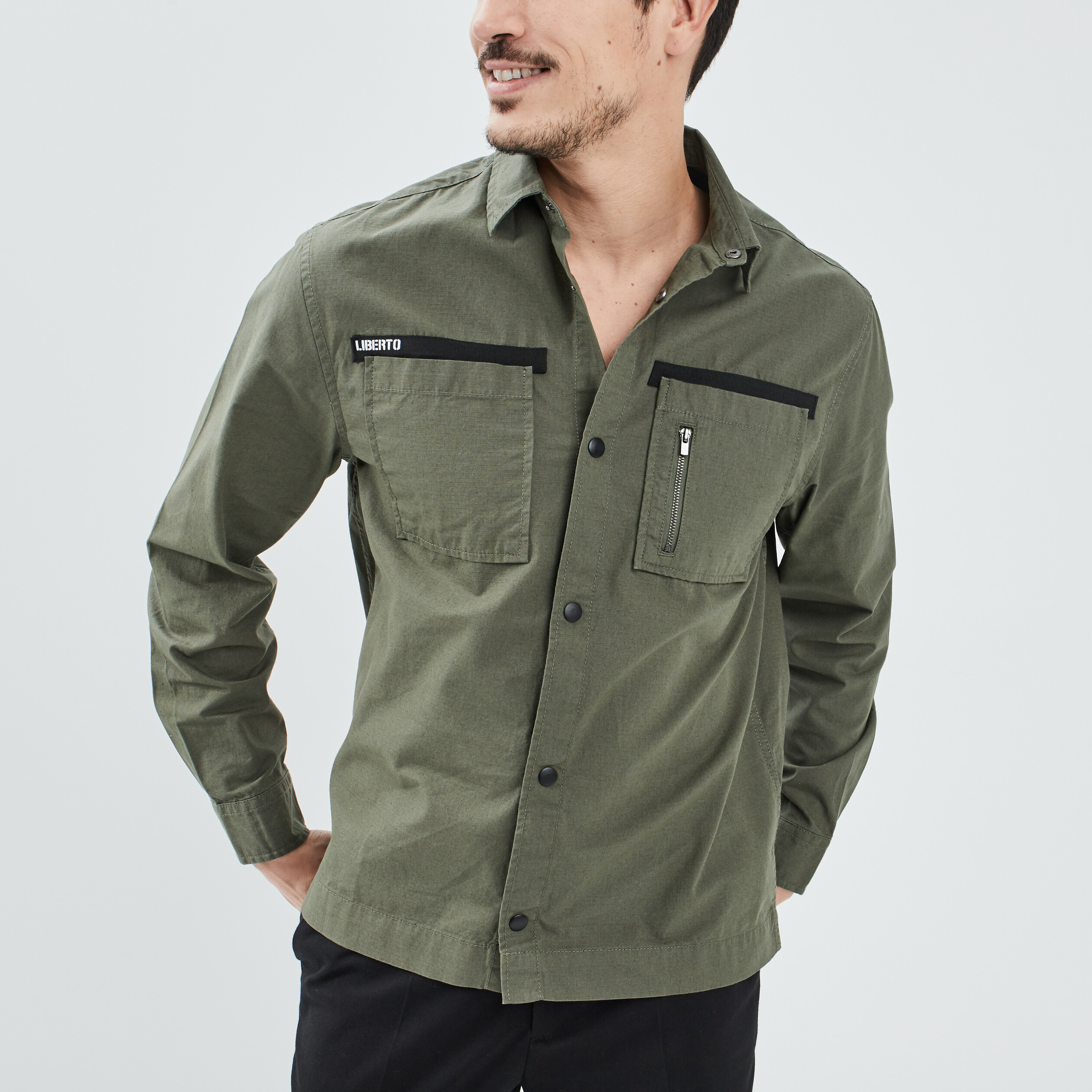 Chemise zippé homme clearance