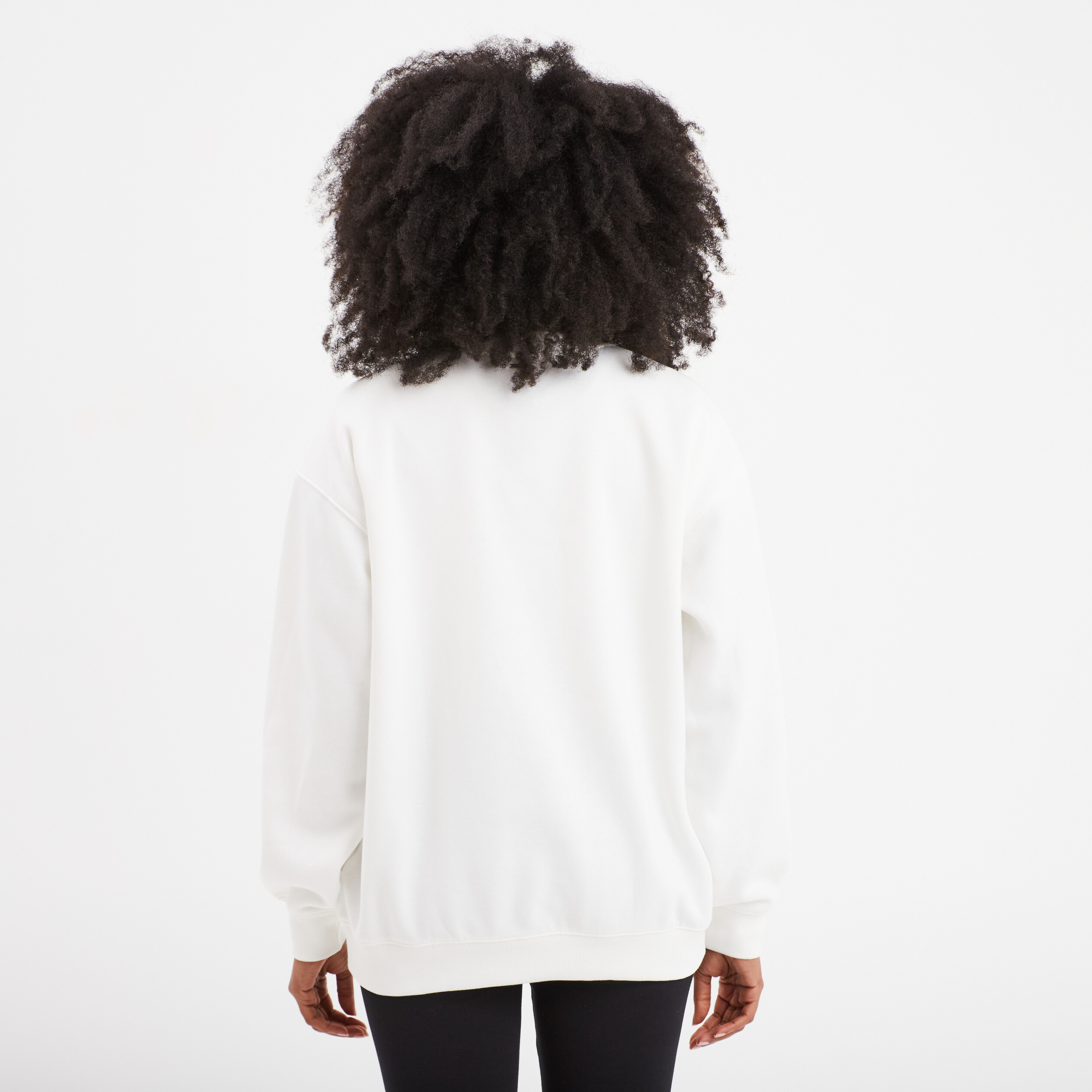 sweat oversize printe col rond creeks blanc femme Sweat oversize printé col rond Creeks blanc femme
