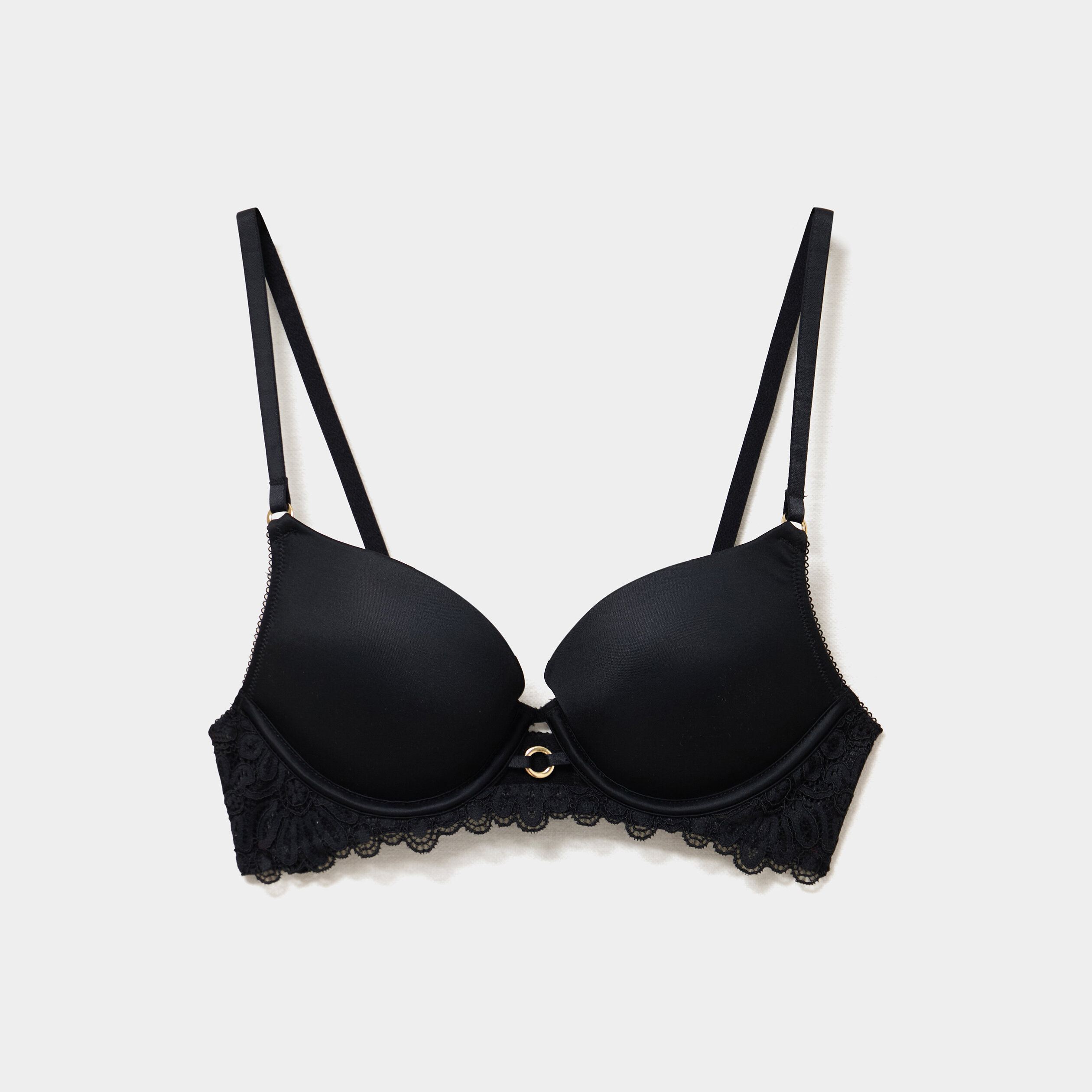 Soutien-gorge maxi push-up padd&eacute; noir femme