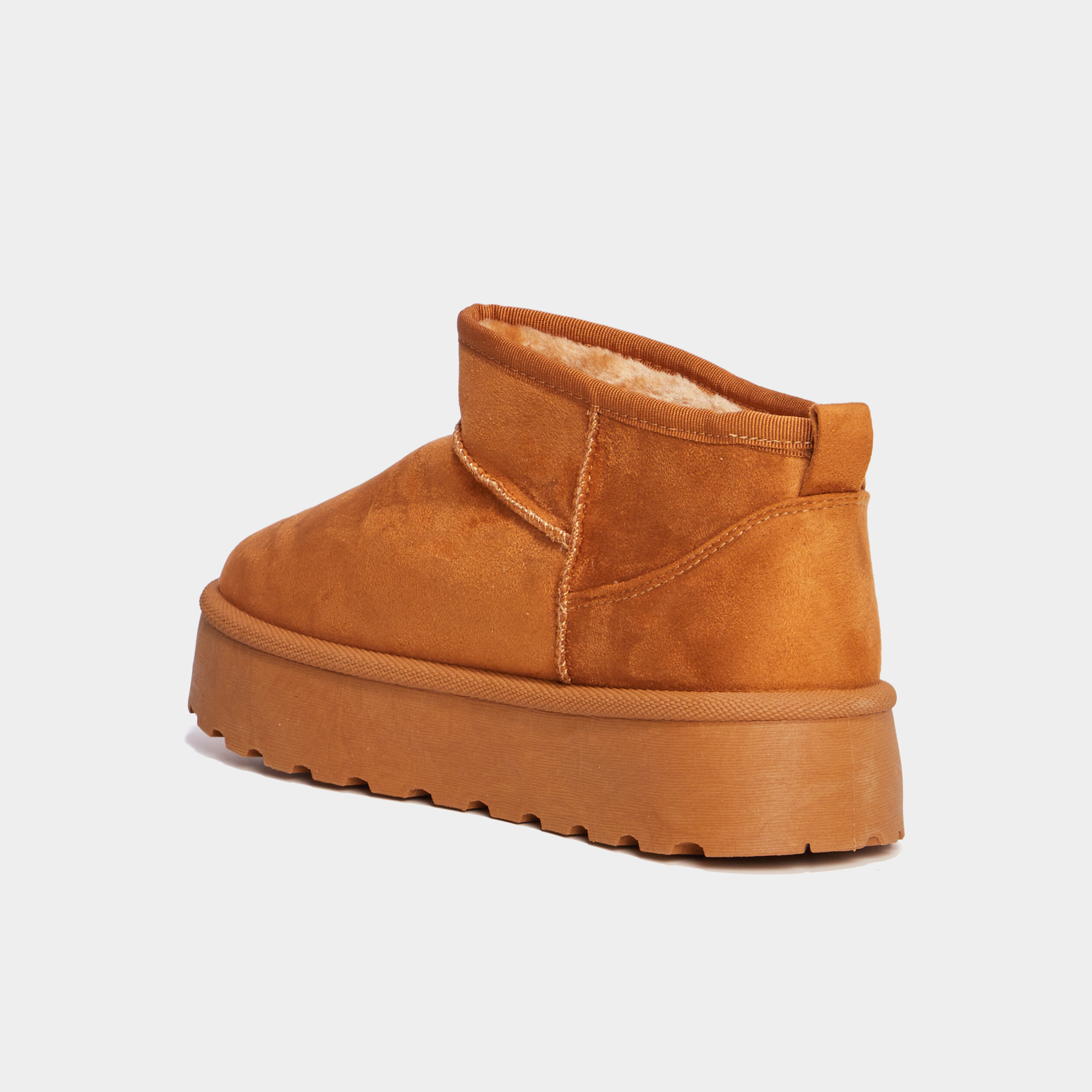 Bottines compensees fourrees Creeks marron femme
