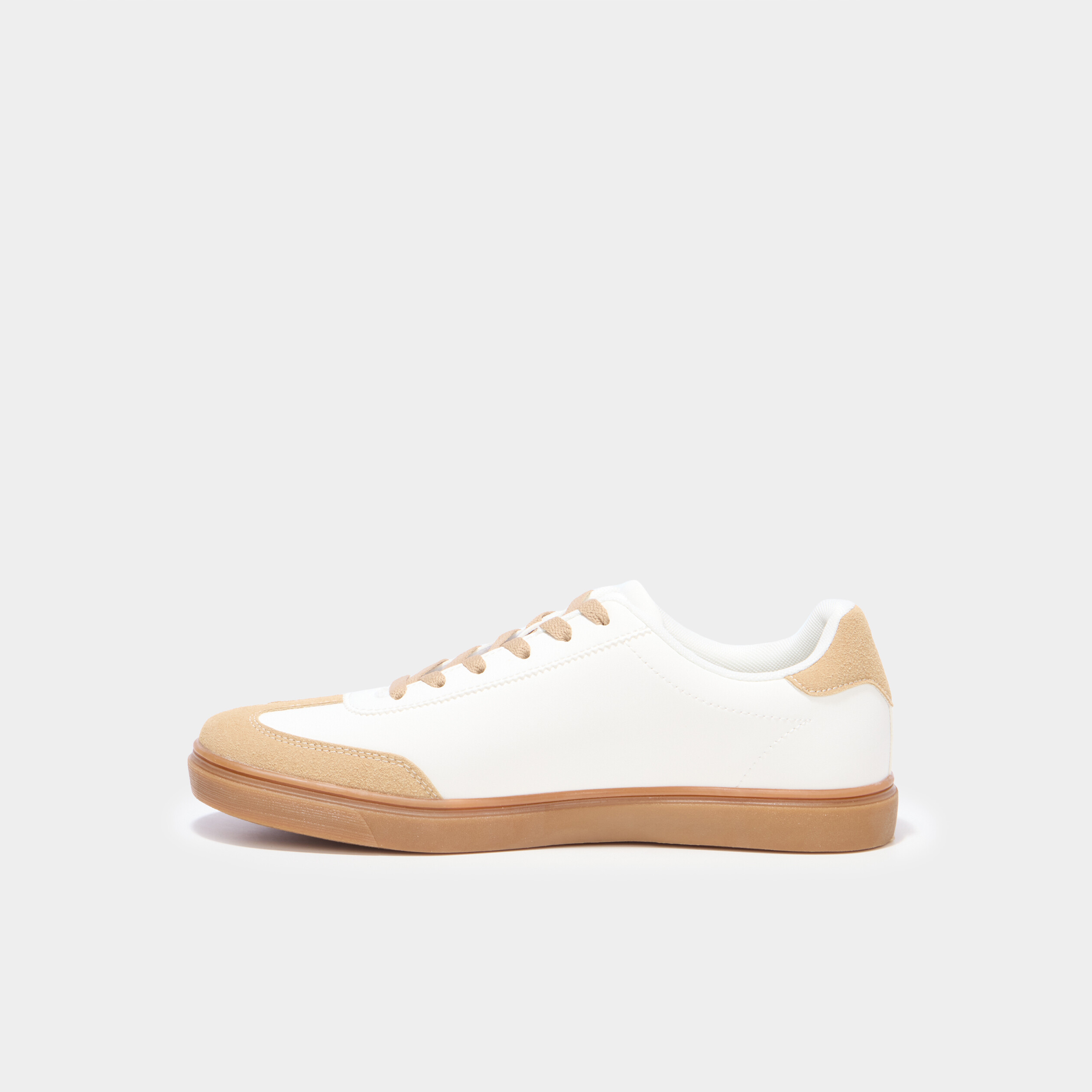 Tennis basses &agrave; lacets blanc homme