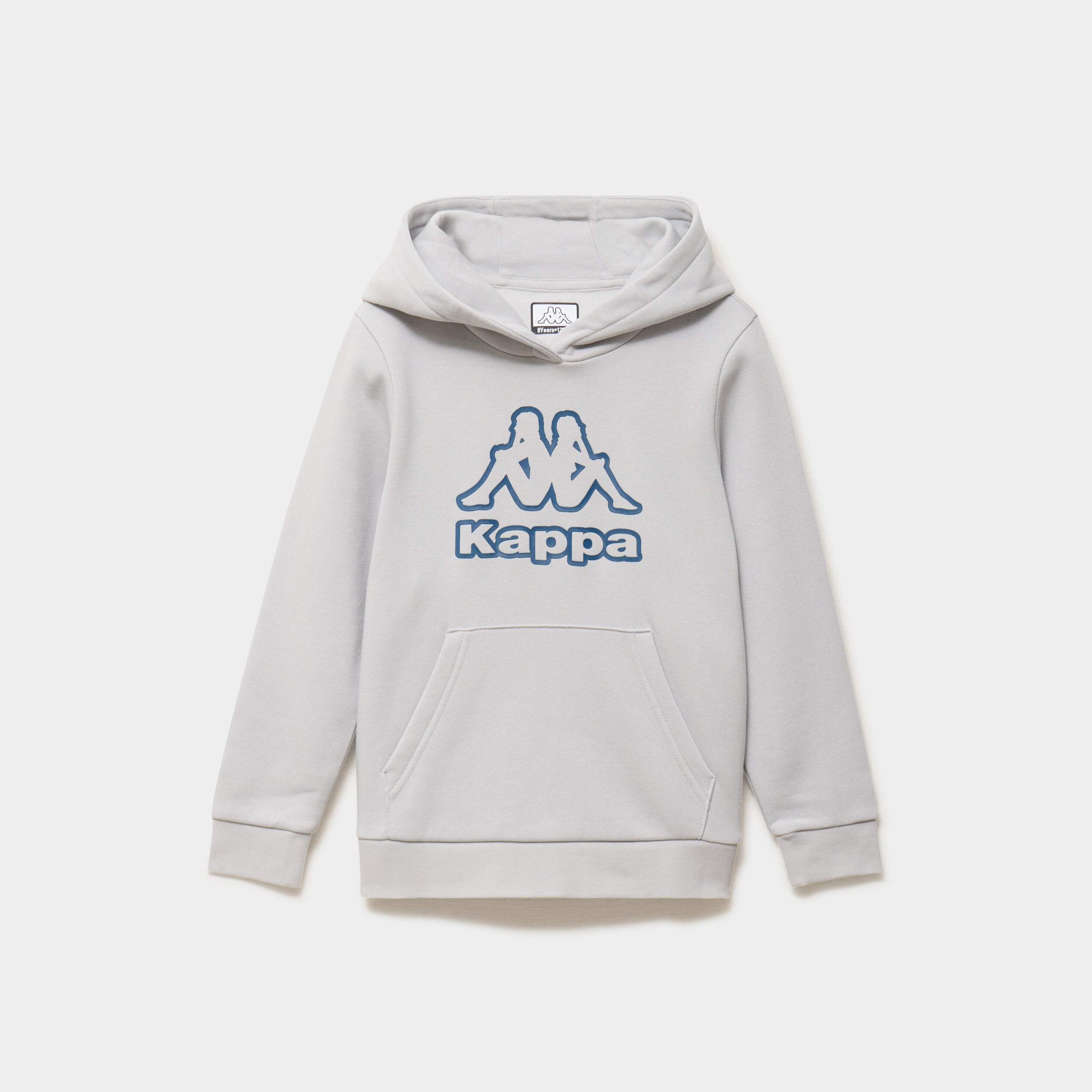 Sweat hoodie 1 poche Kappa gris clair gar&ccedil;on