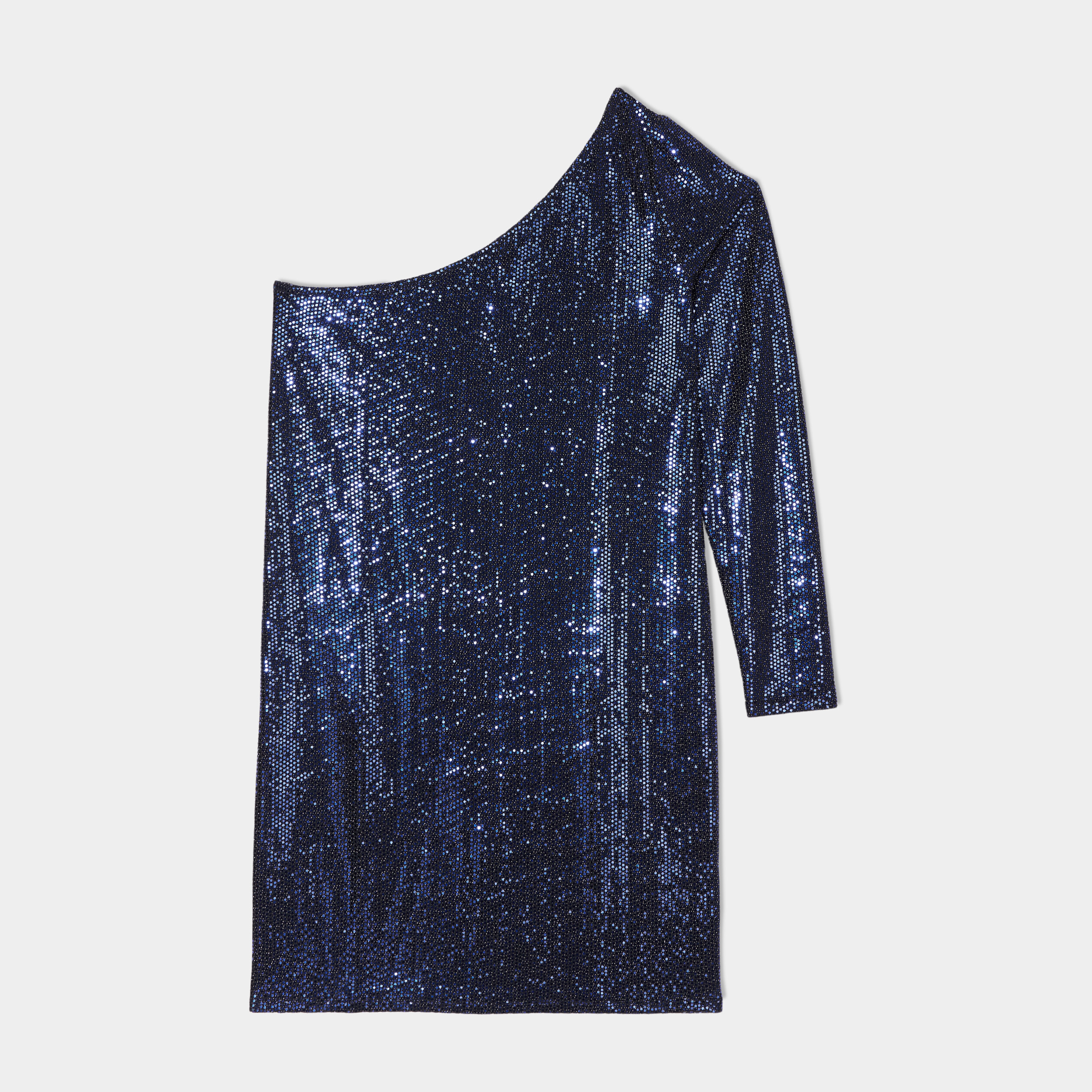 robe asymetrique a sequins bleu femme Robe asymétrique à sequins bleu femme