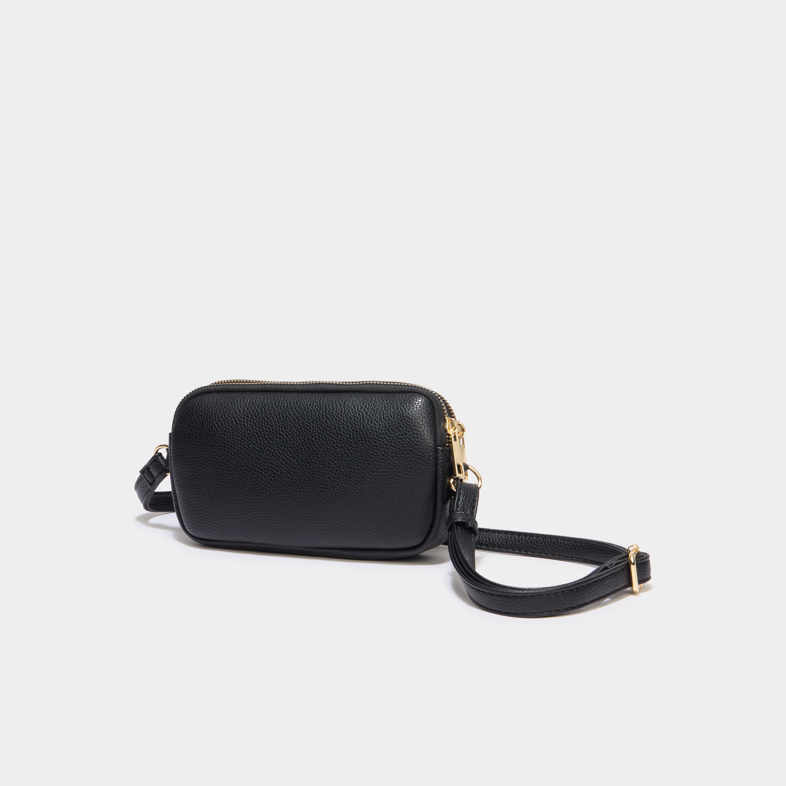 Sac bandouli&egrave;re 2 compartiments noir femme