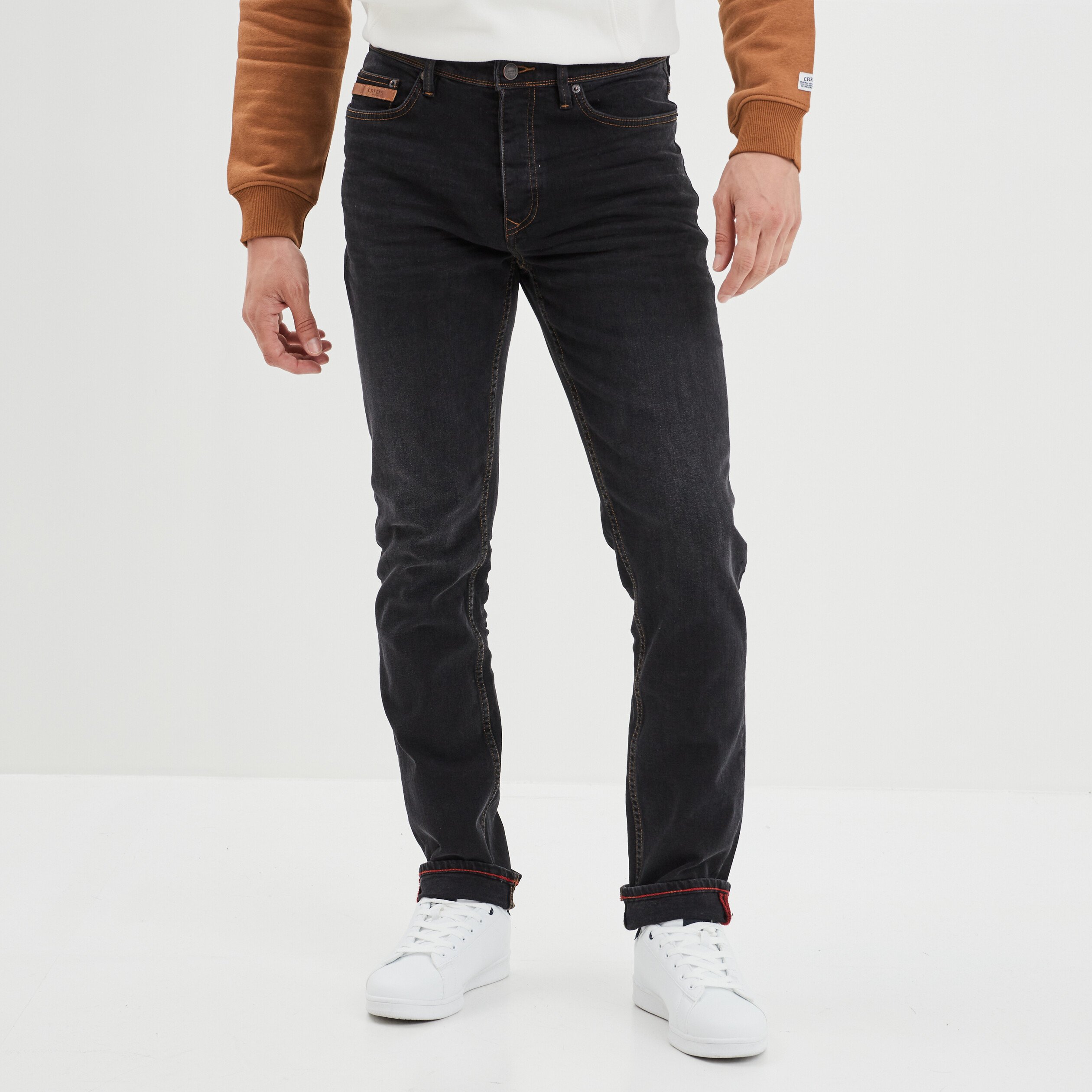 Jeans homme deals noir straight