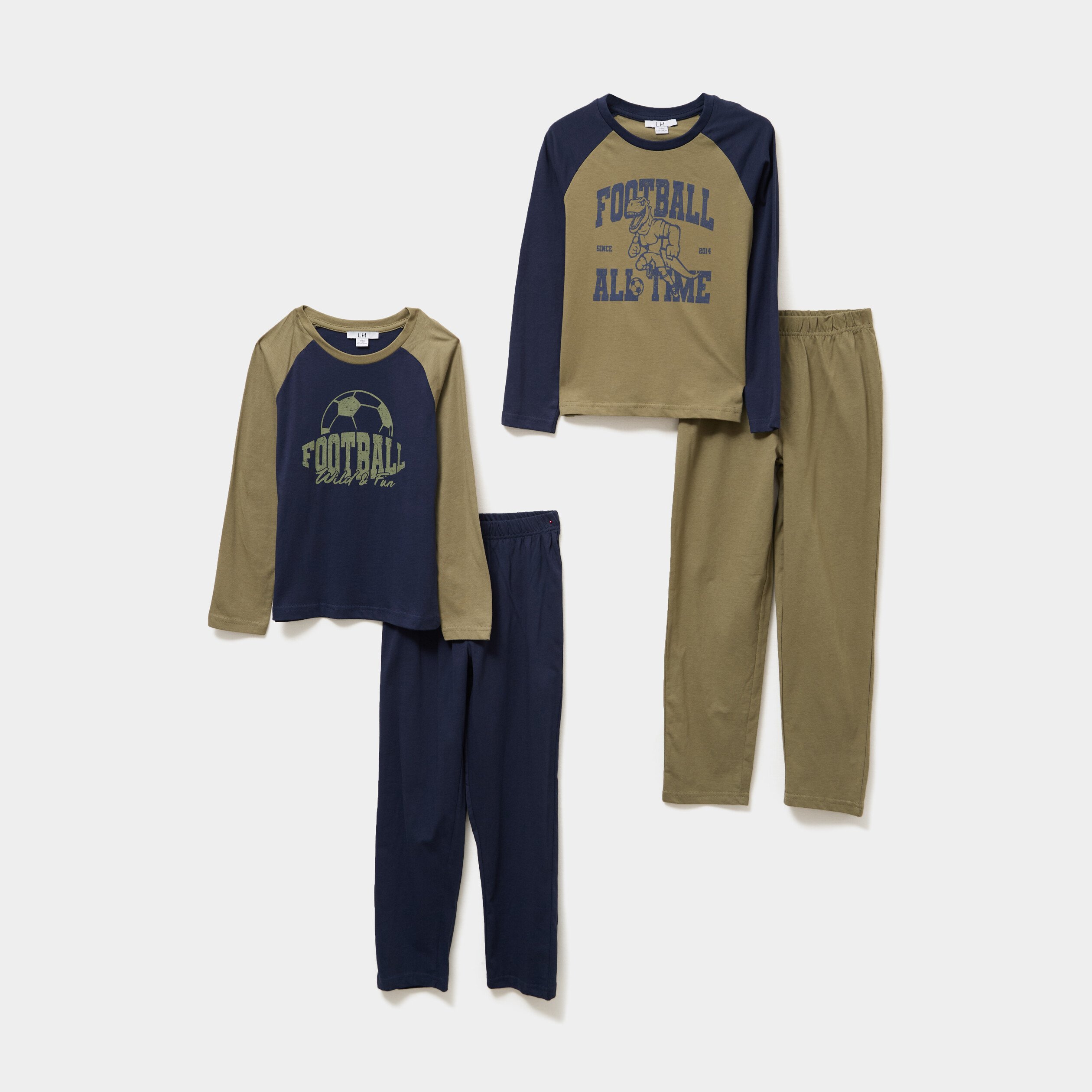lot 2 ensembles pyjamas coton bleu marine garcon Lot 2 ensembles pyjamas coton bleu marine garçon