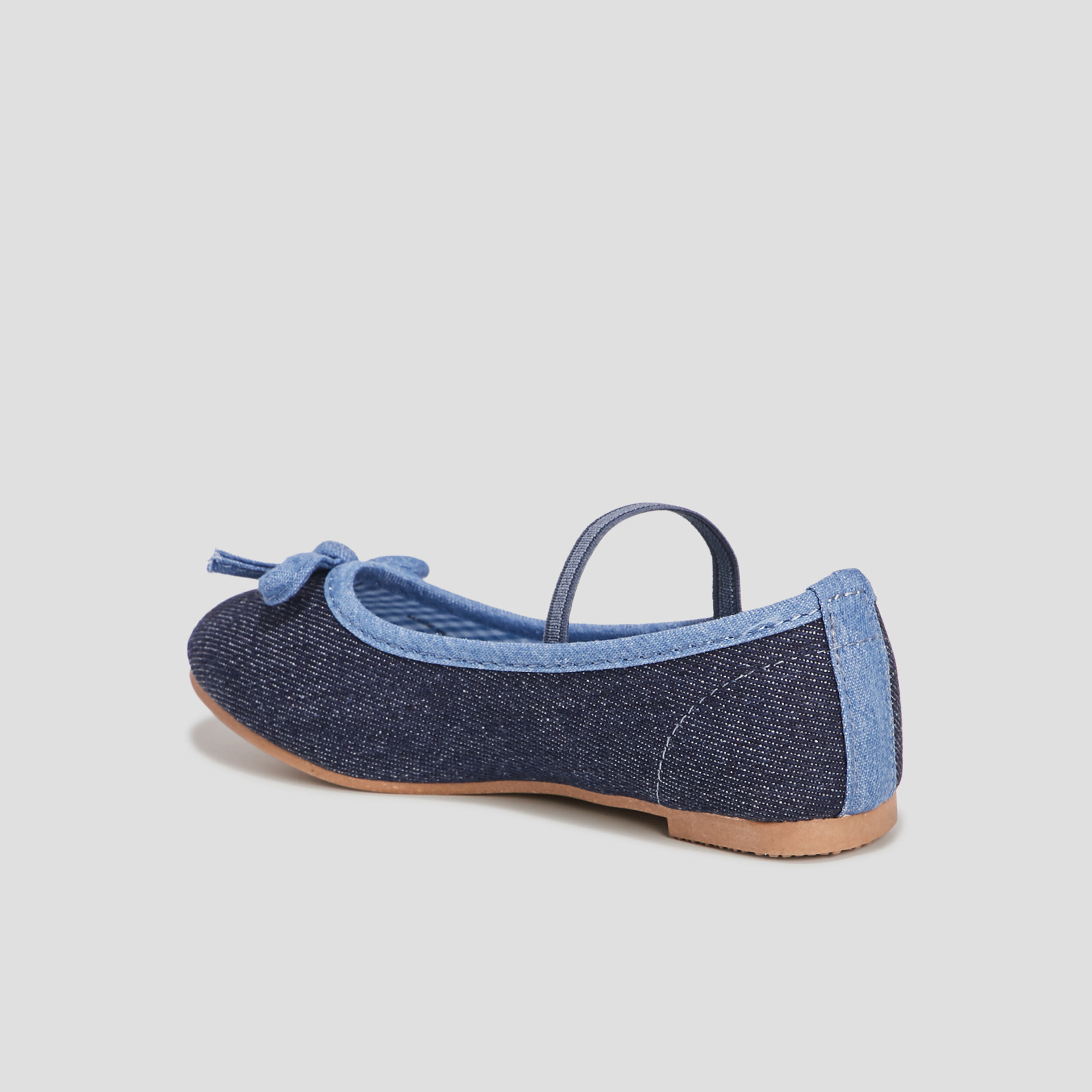 ballerines avec noeuds denim baby bleu fille Ballerines avec noeuds denim baby bleu fille