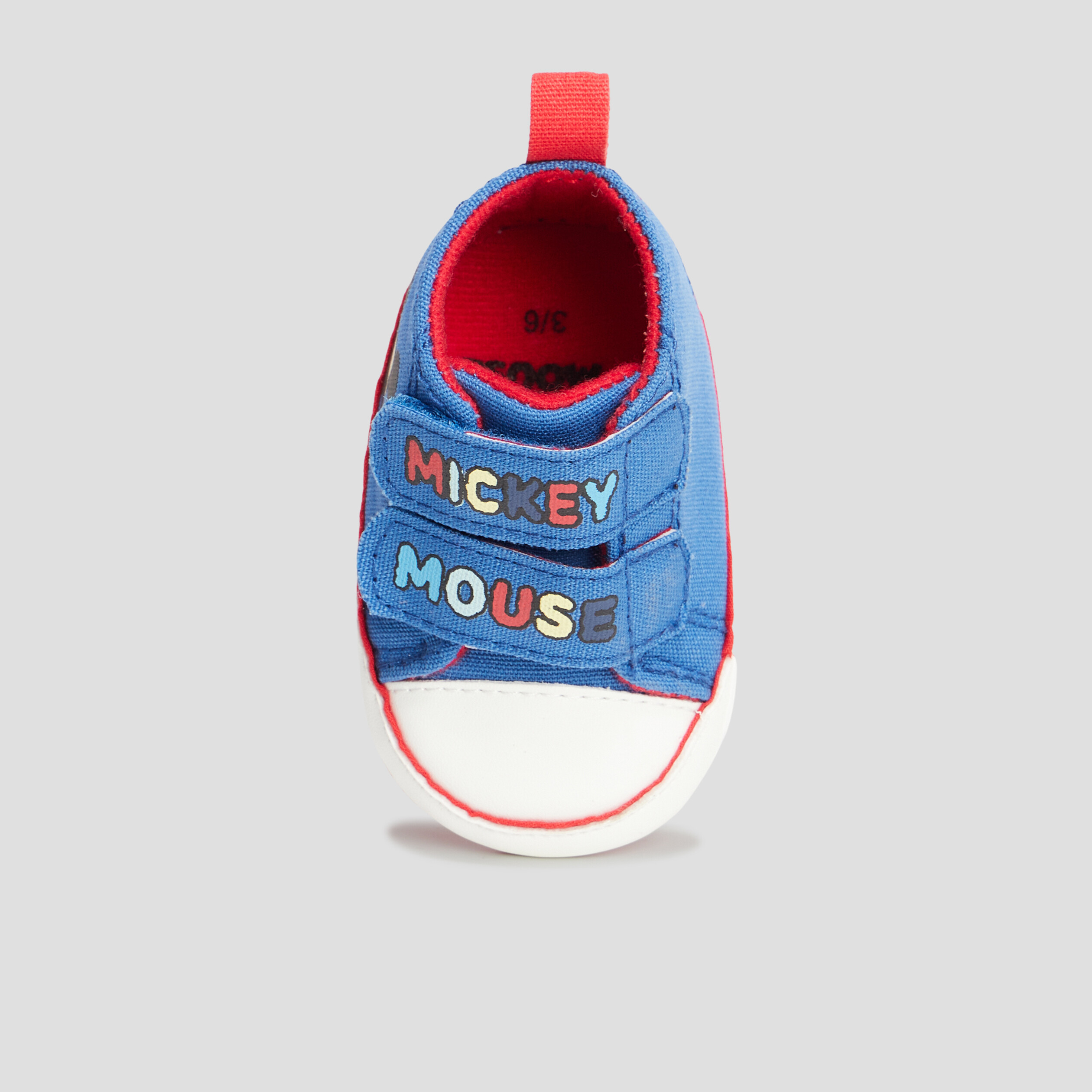 Bottillons à scratchs Mickey bleu bébé garçon