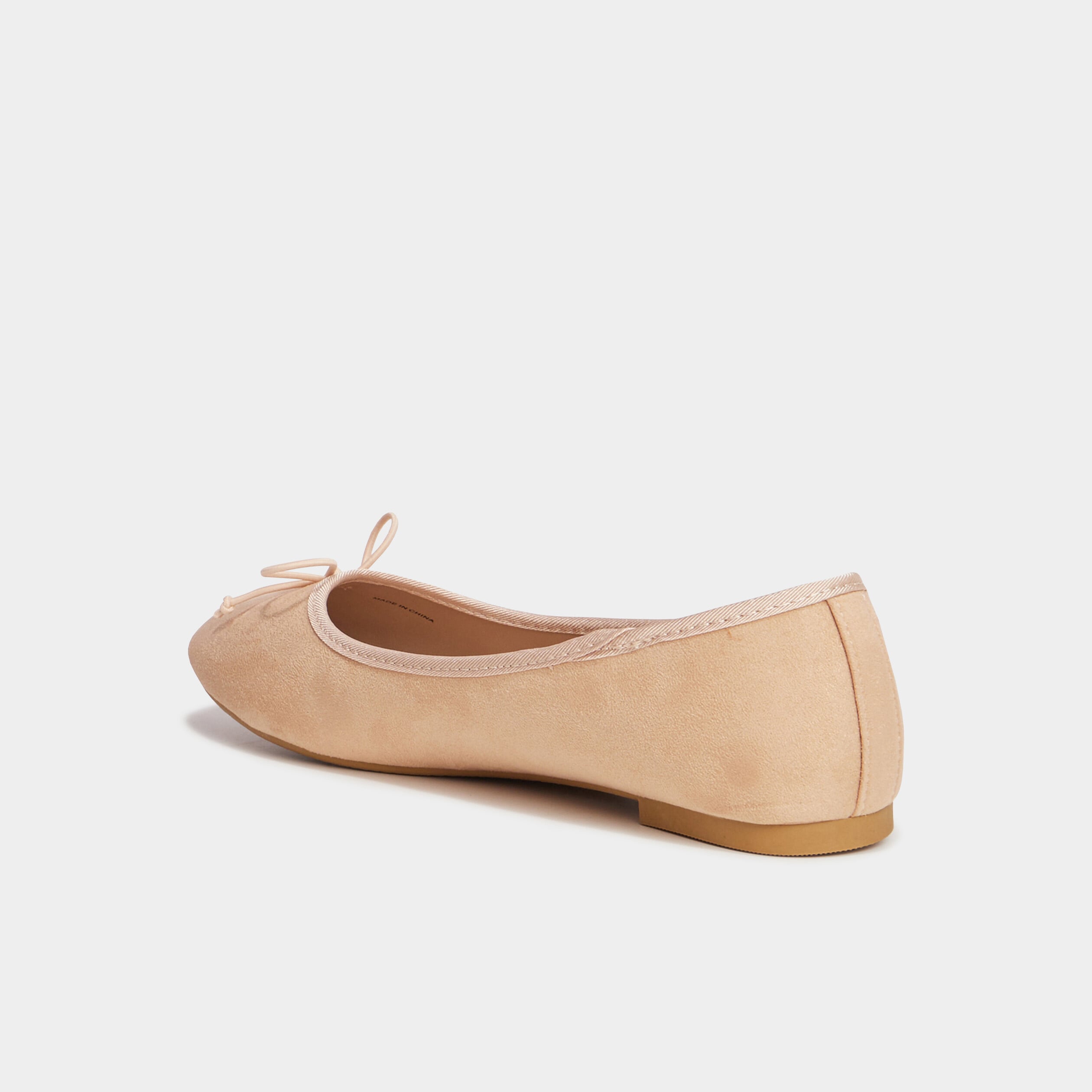 Ballerines plates avec noeuds sable femme