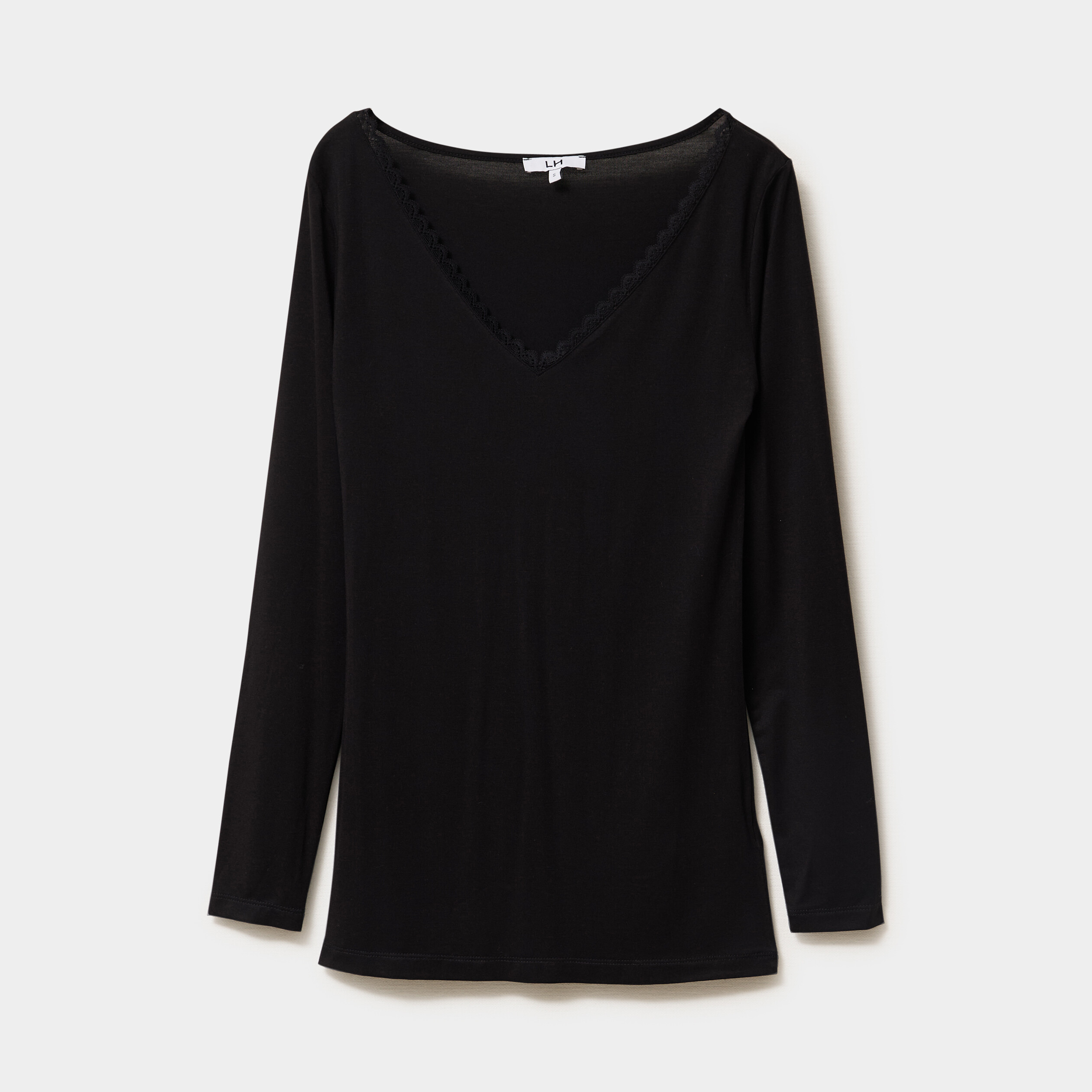 T-shirt thermique manches longues ajusté ecru femme