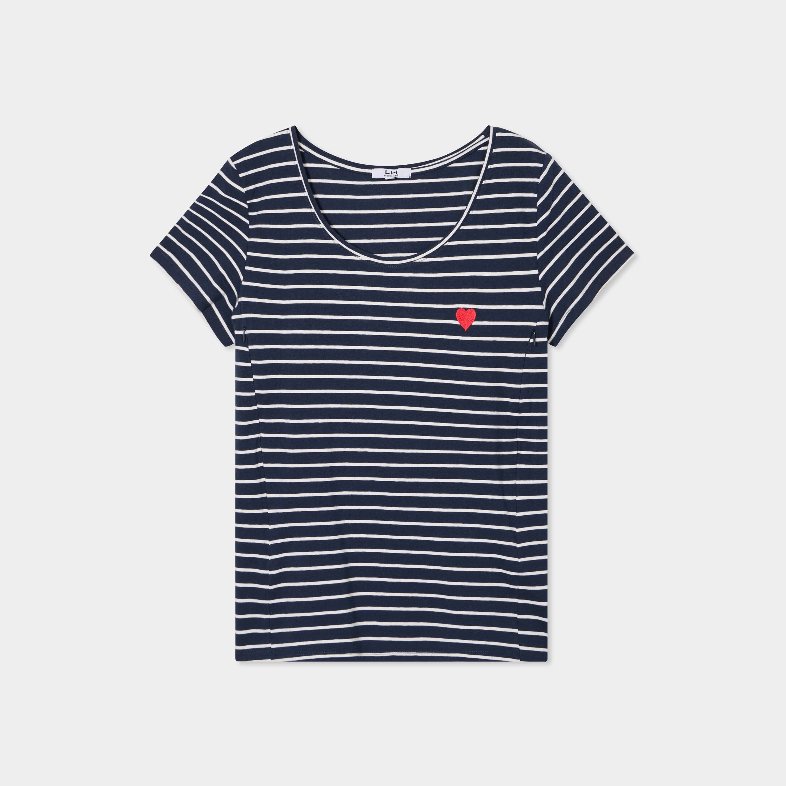 T-shirt allaitement manches courtes blanc femme maternit&eacute;