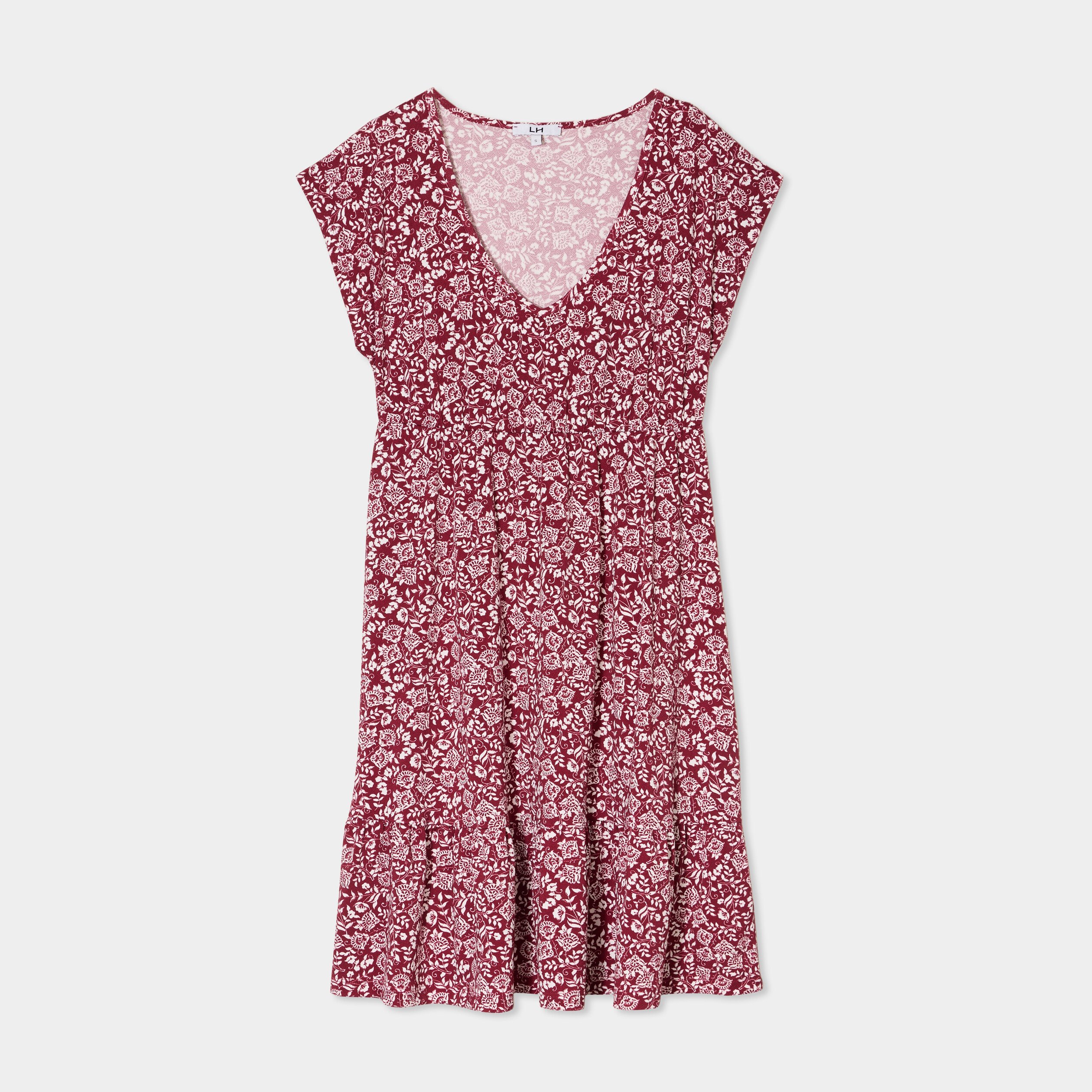 robe patineuse manches courtes marron fonce femme Robe patineuse manches courtes marron foncé femme