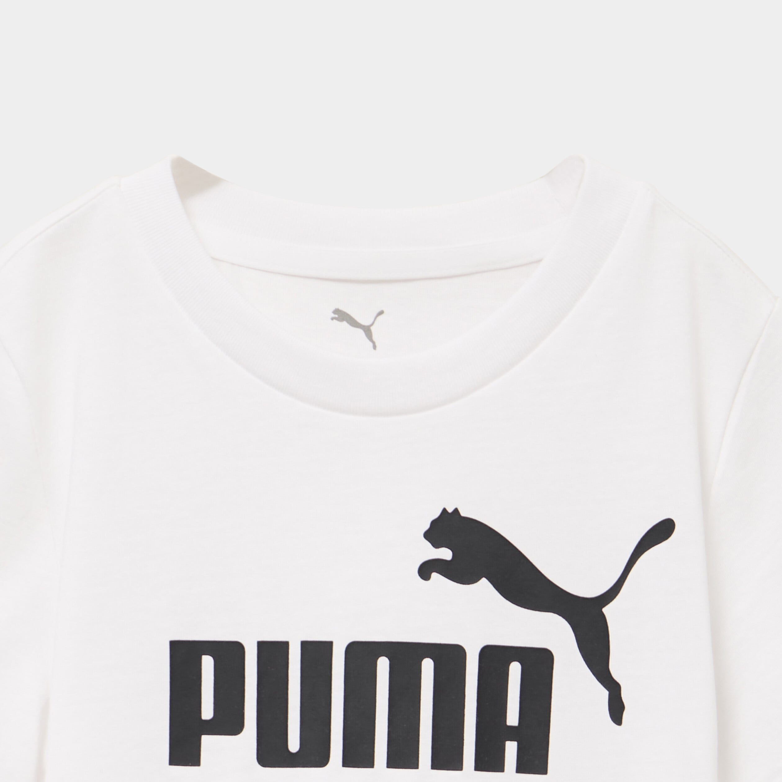 T-shirt droit &agrave; manches courtes Puma blanc fille