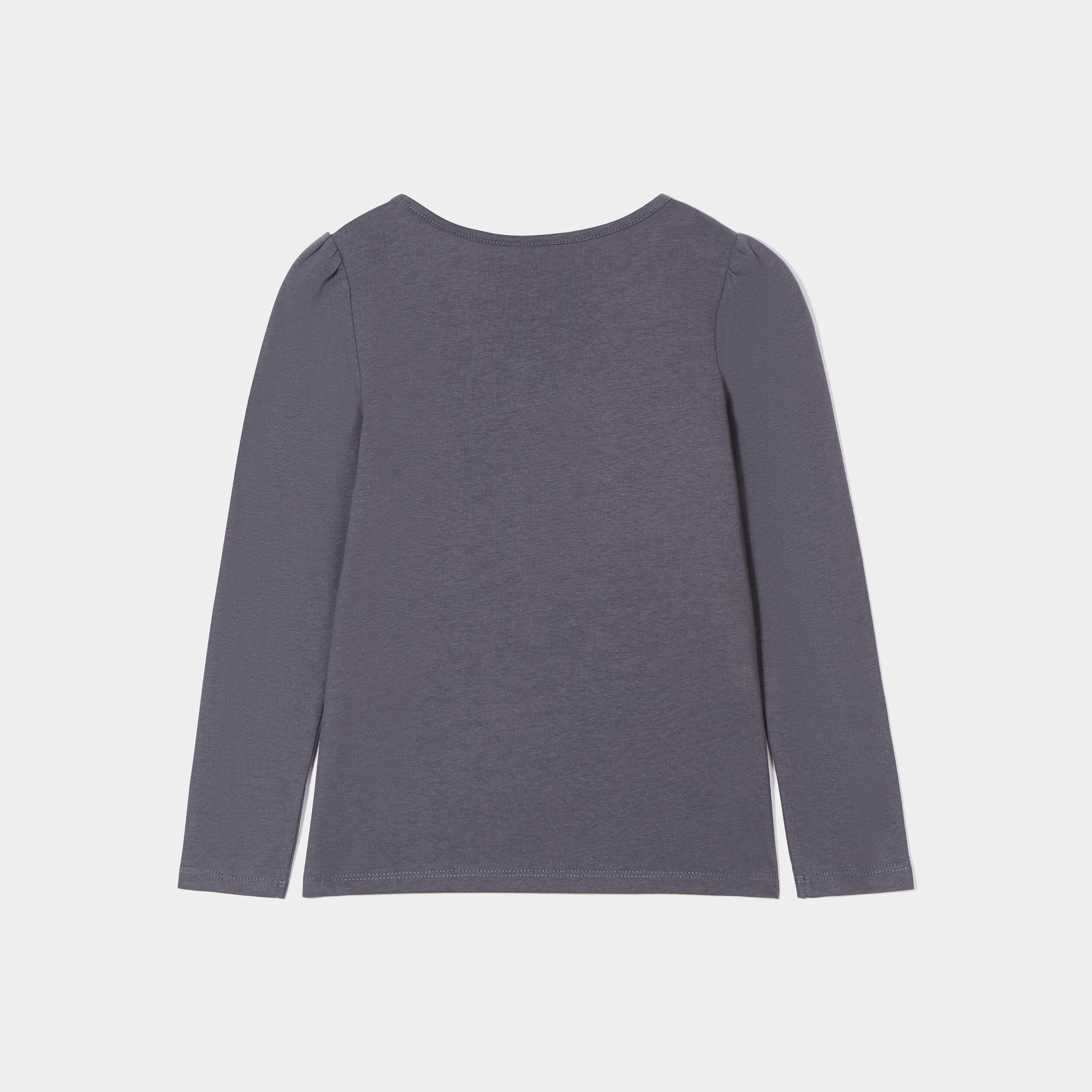 t shirt droit avec empiecements creeks gris fonce fille T-shirt droit avec empiècements Creeks gris foncé fille