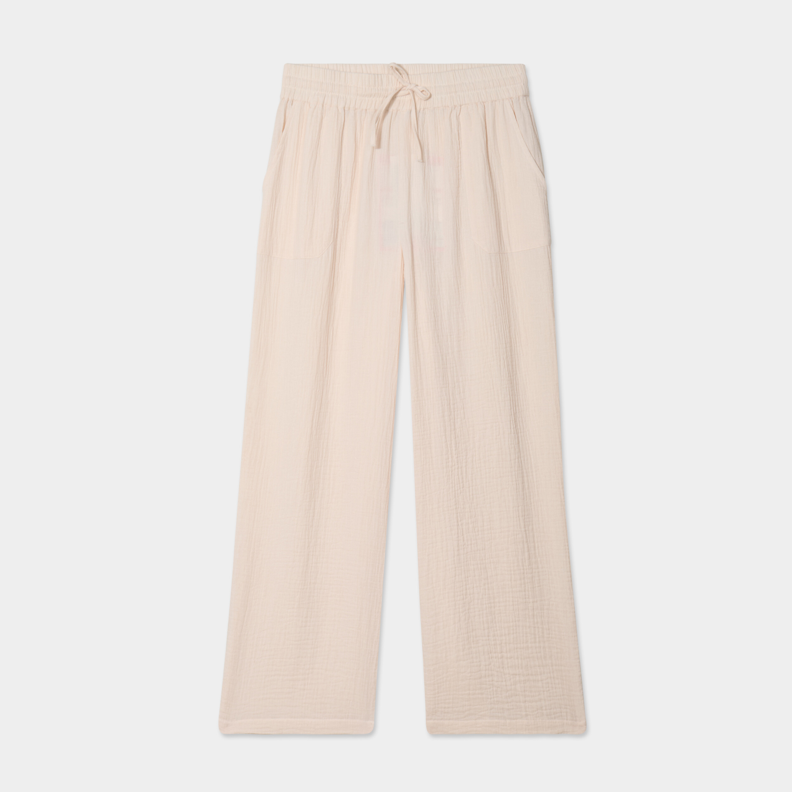 Ensemble Femme 2 Pièces Fluide Gaze De Coton - Haut Et Pantalon Chic Décontracté Grande Taille