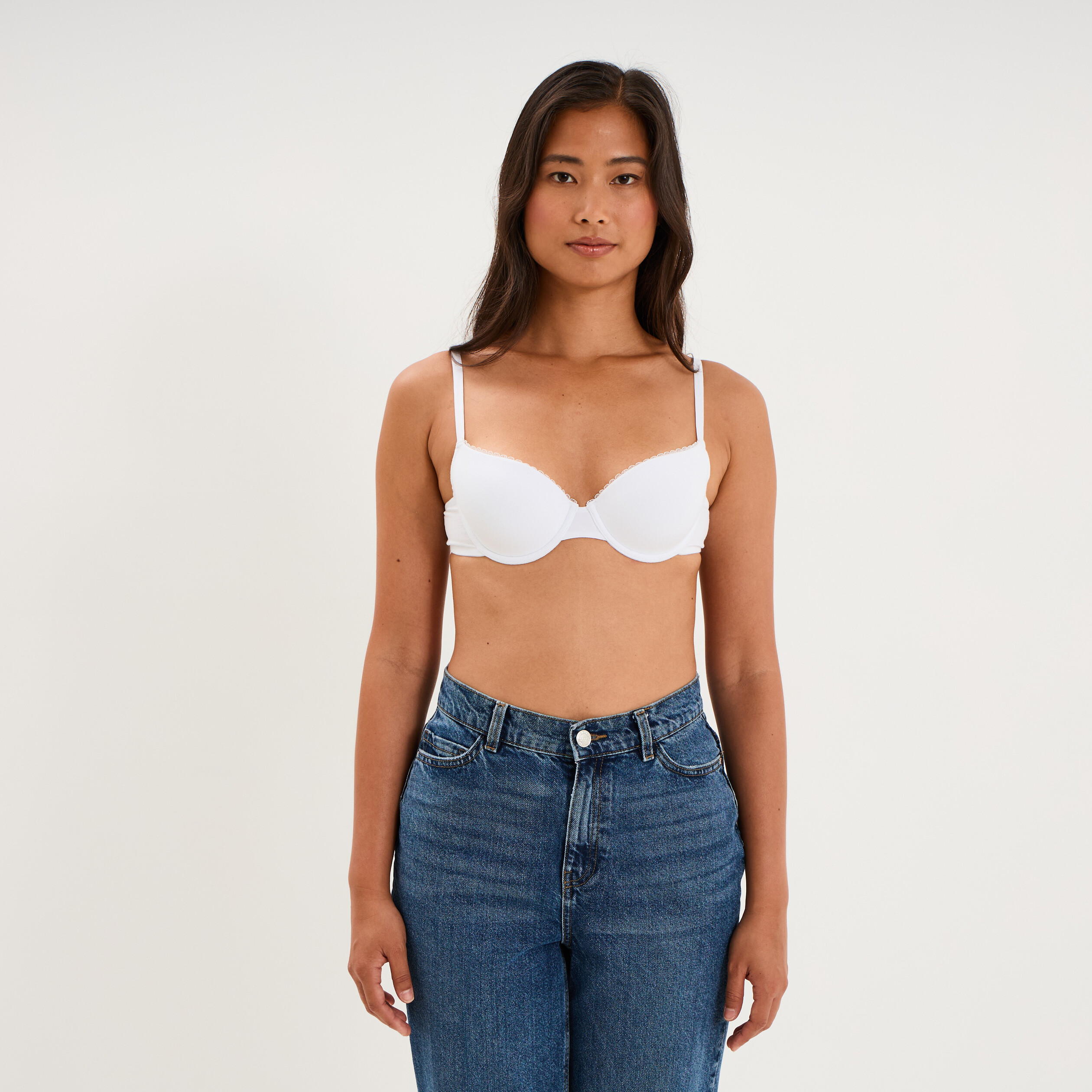 Soutien-gorge padd&eacute; embo&icirc;tant blanc femme