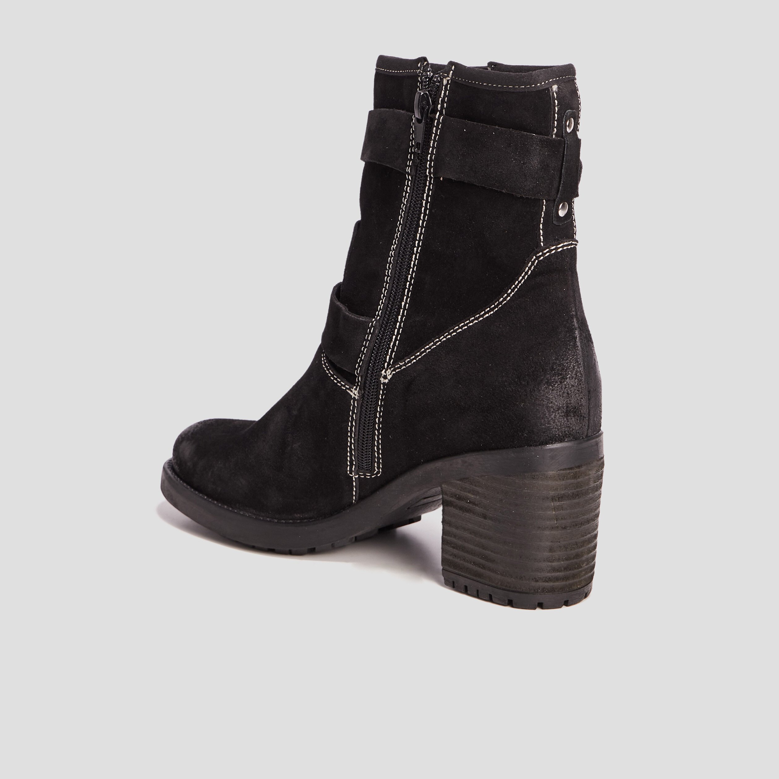 bottes en cuir a talons noir femme Bottes en cuir à talons noir femme