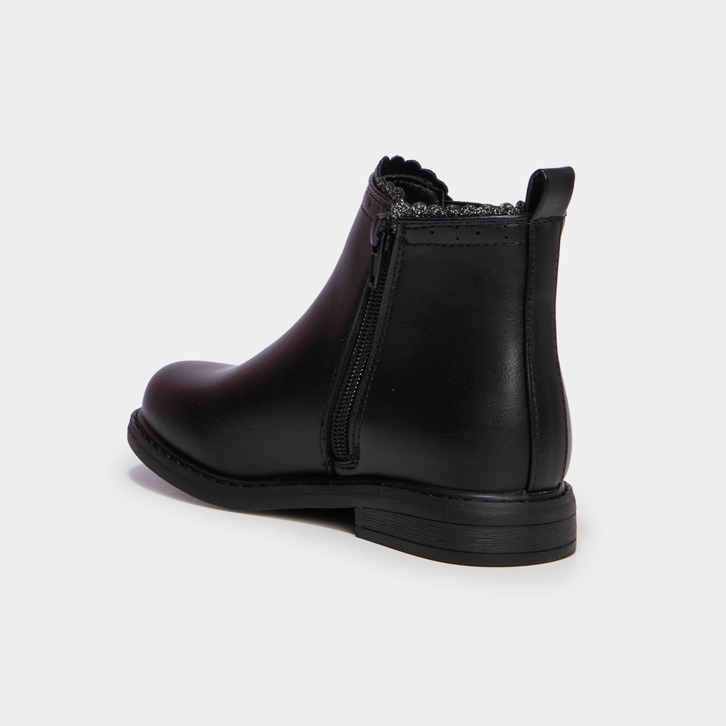 Boots chelsea &agrave; d&eacute;tails paillettes noir fille