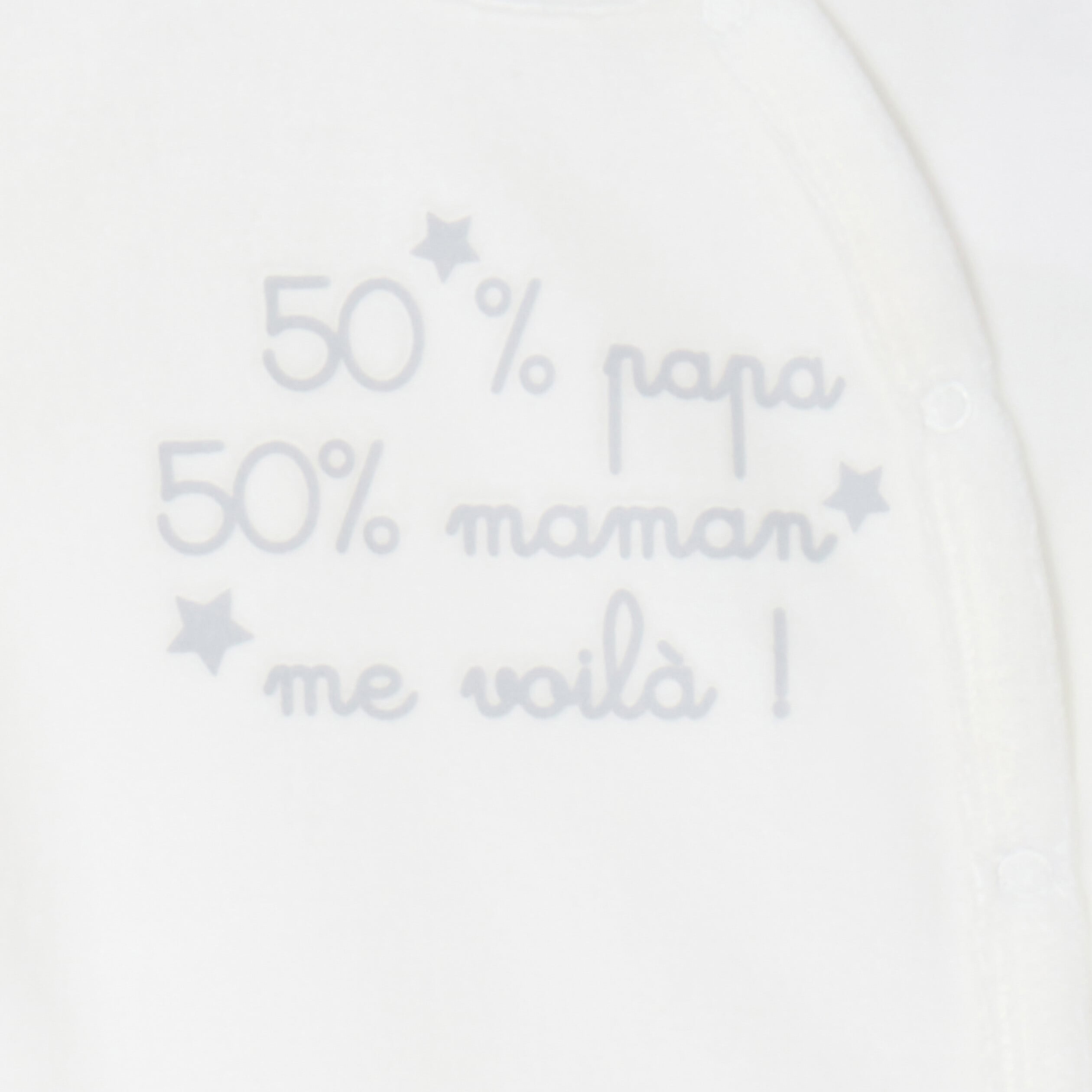 Dors-bien manches longues effet velours blanc b&eacute;b&eacute;