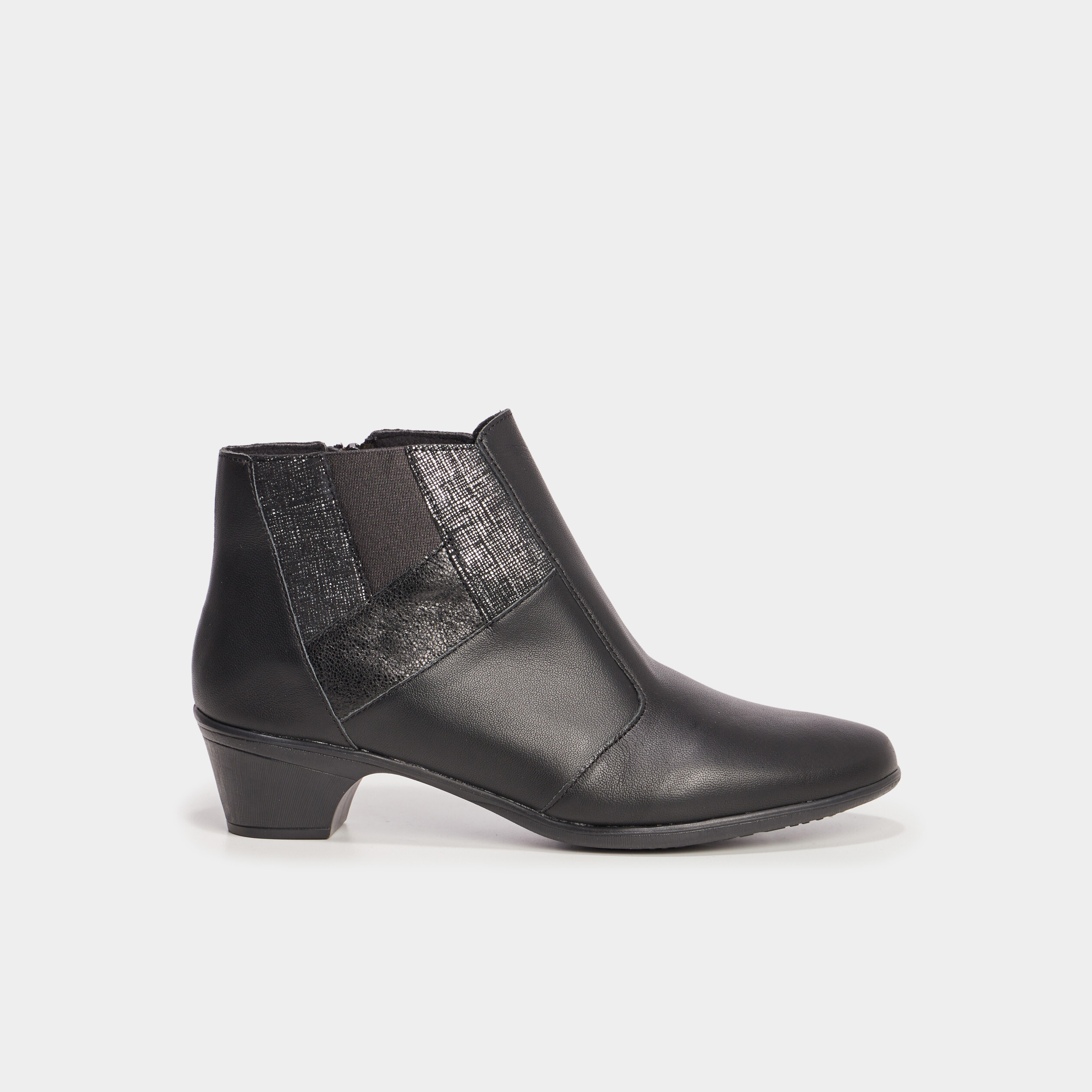 boots talons fermeture zippee cuir noir femme Boots talons fermeture zippée cuir noir femme