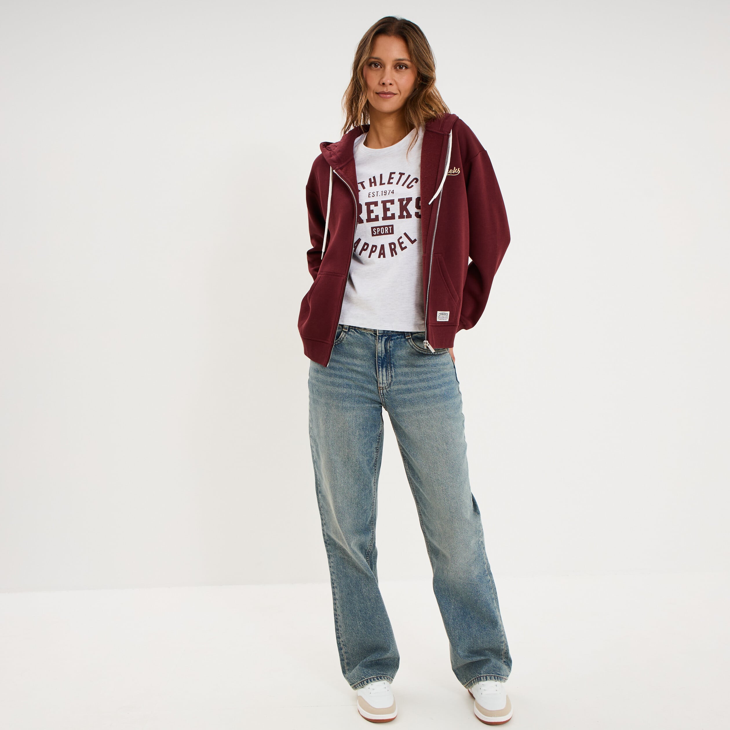 T-shirt col rond manches courtes gris clair femme