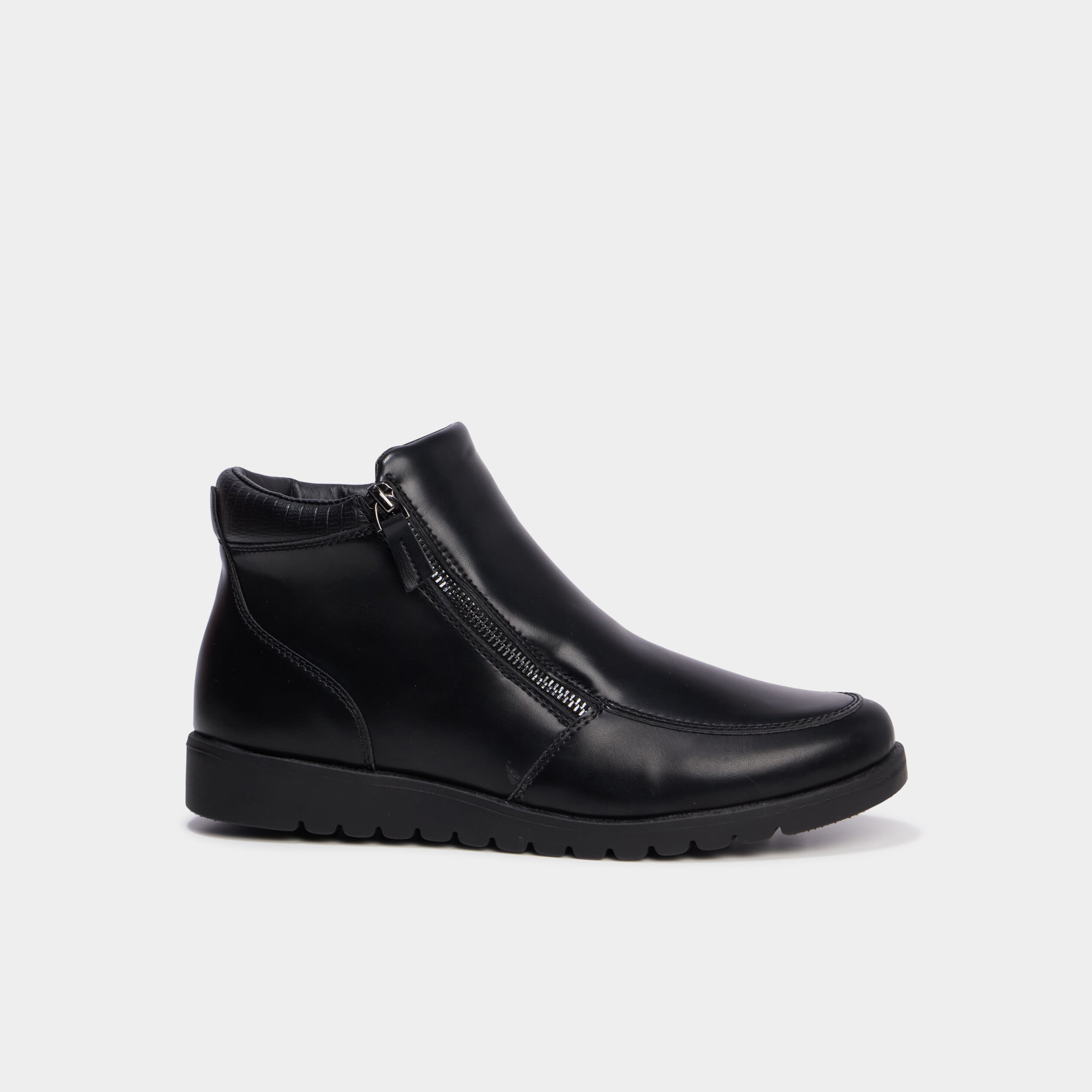 Boots zipp&eacute;es noir femme