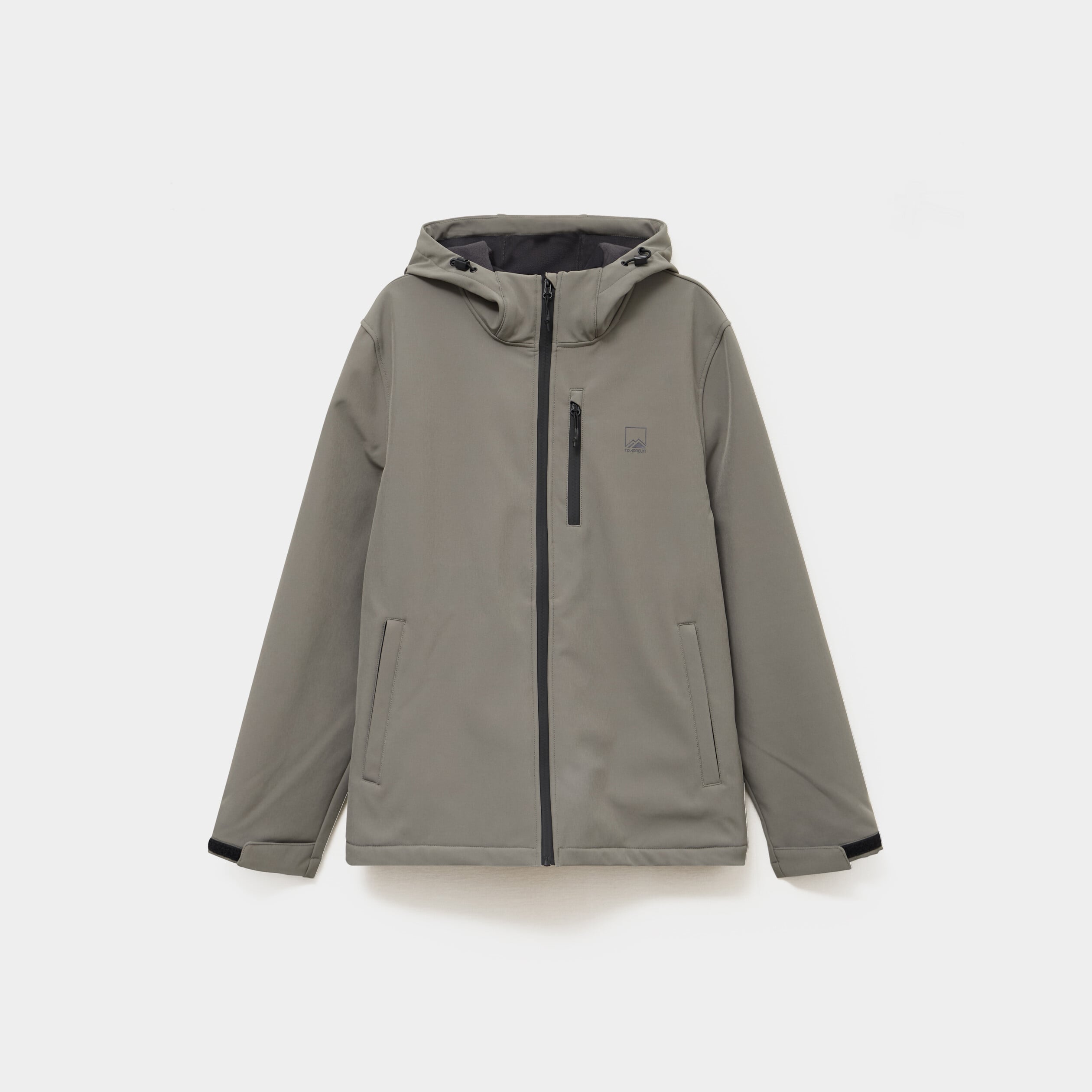 Blouson d&eacute;perlant fourr&eacute; &agrave; capuche gris homme