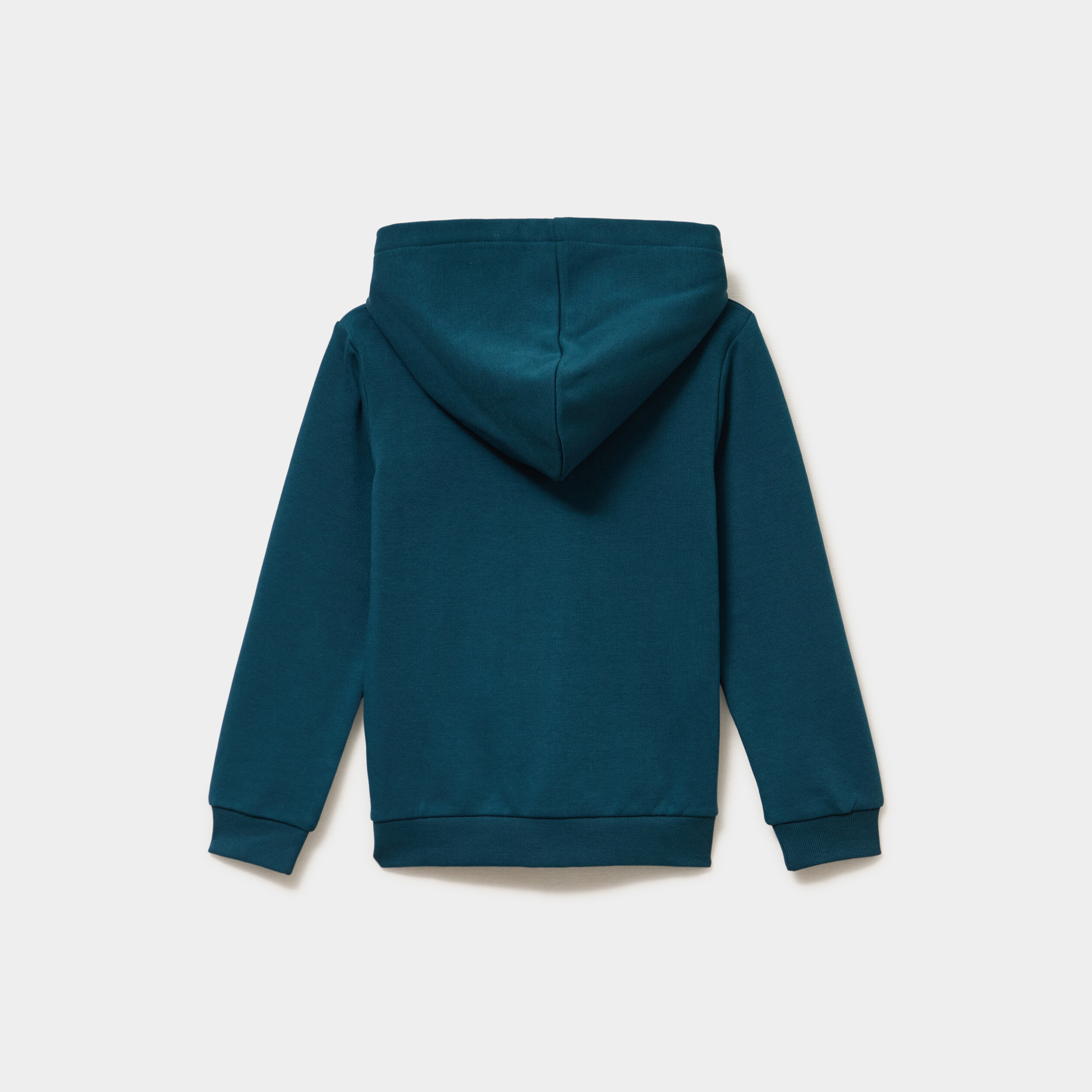 Sweat zipp&eacute; &agrave; capuche en molleton bleu canard gar&ccedil;on
