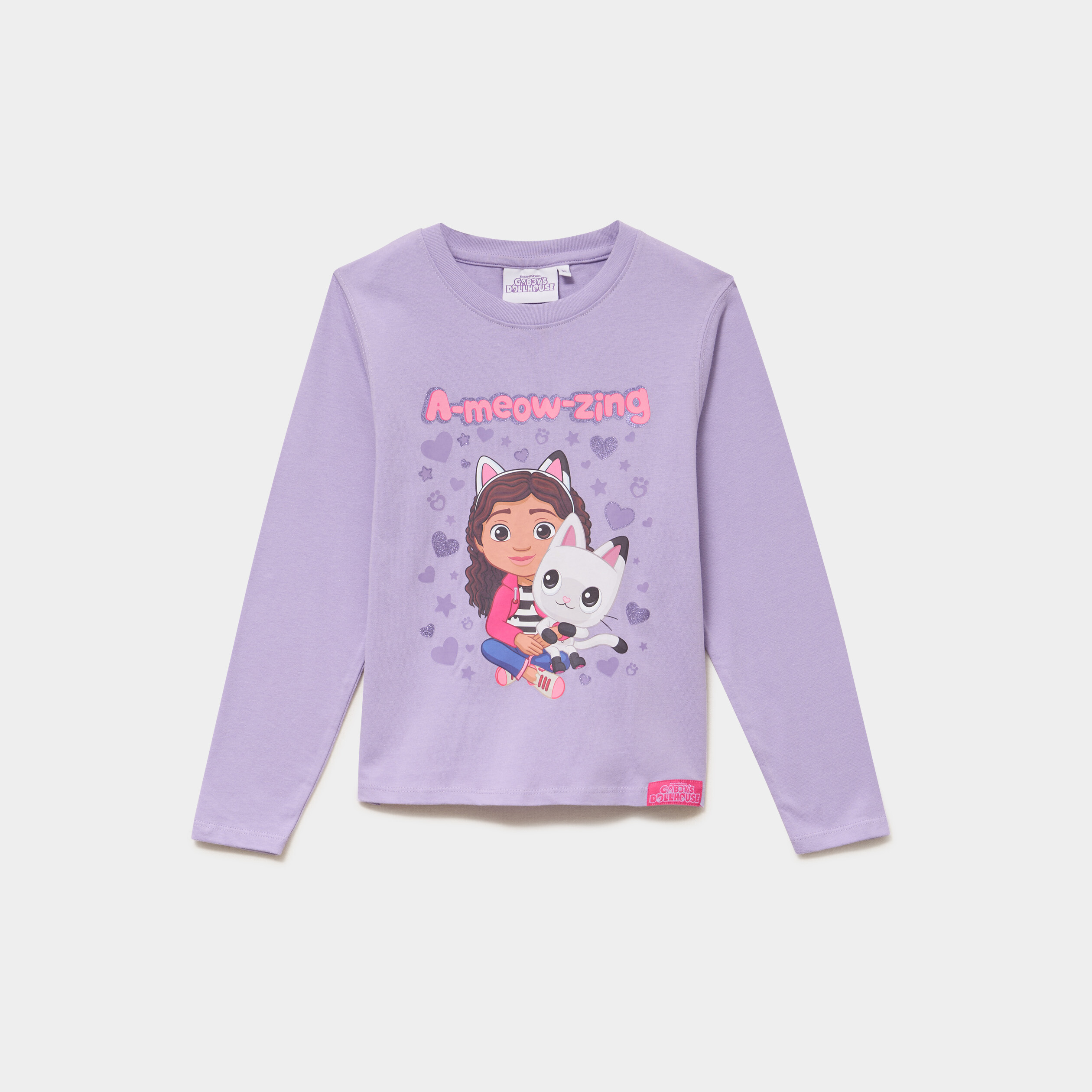 T-shirt Gabby et la maison magique mauve fille