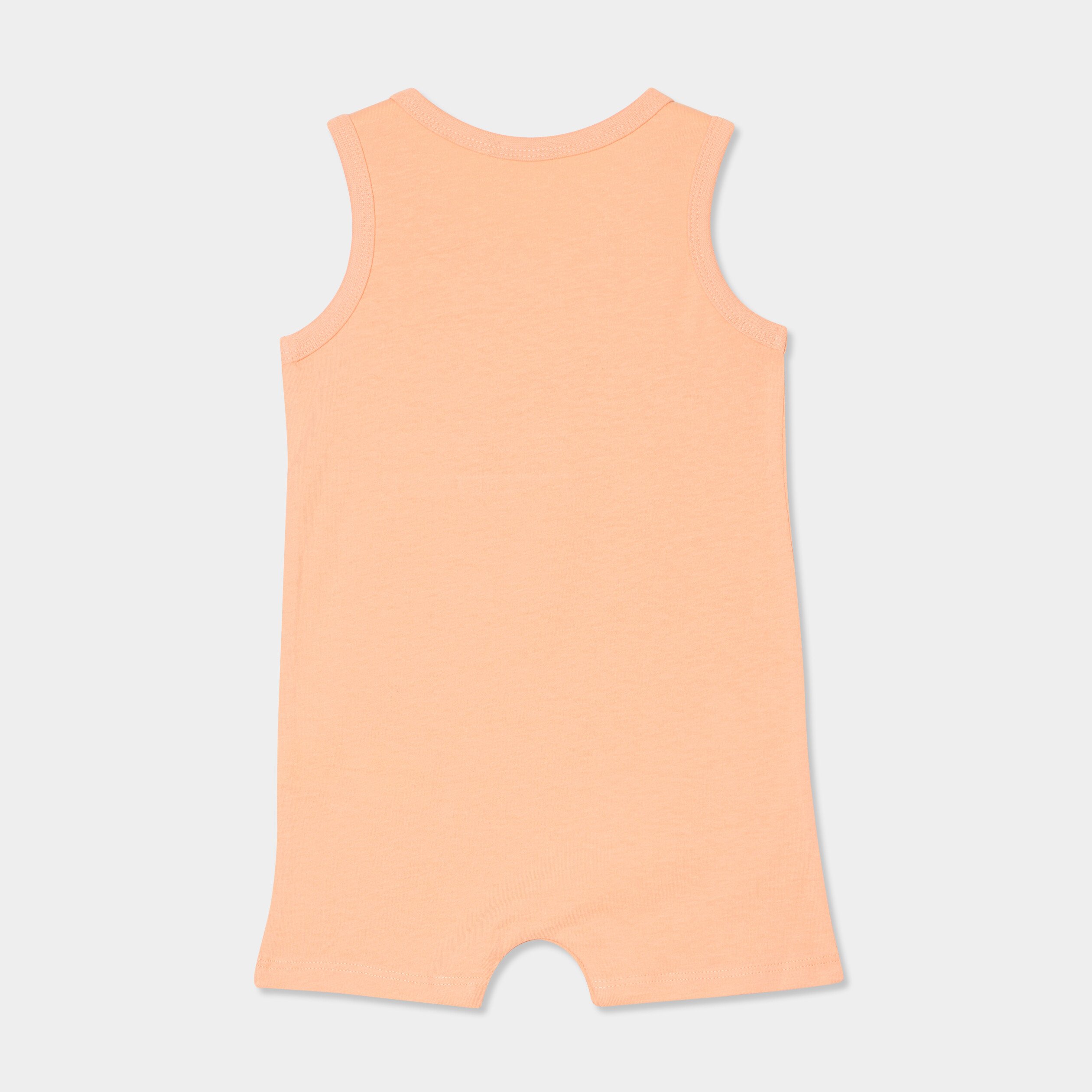 combinaison de plage coton sans manches rose saumon bebeg Combinaison de plage coton sans manches rose saumon bébé garçon