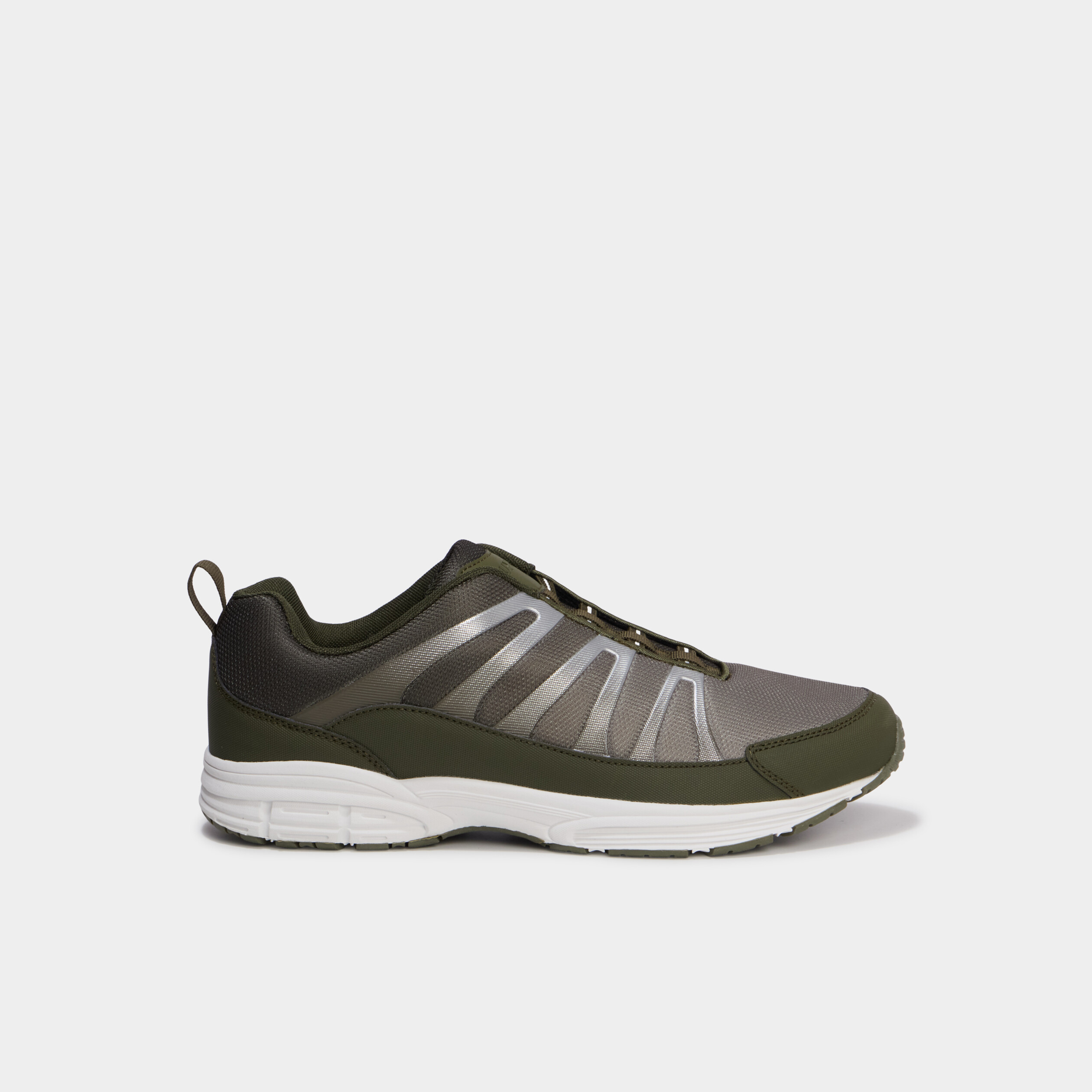 Baskets running vert kaki homme