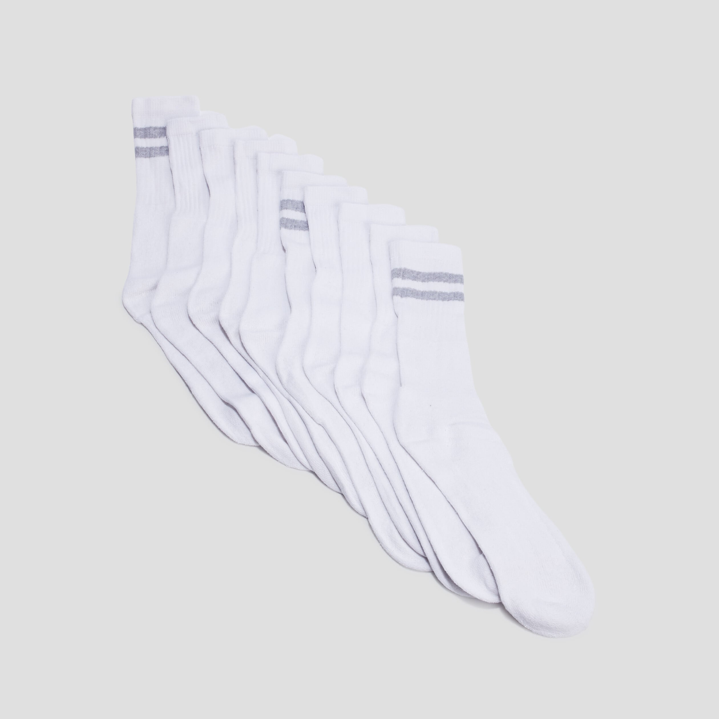 Lot 10 paires chaussettes blanc homme