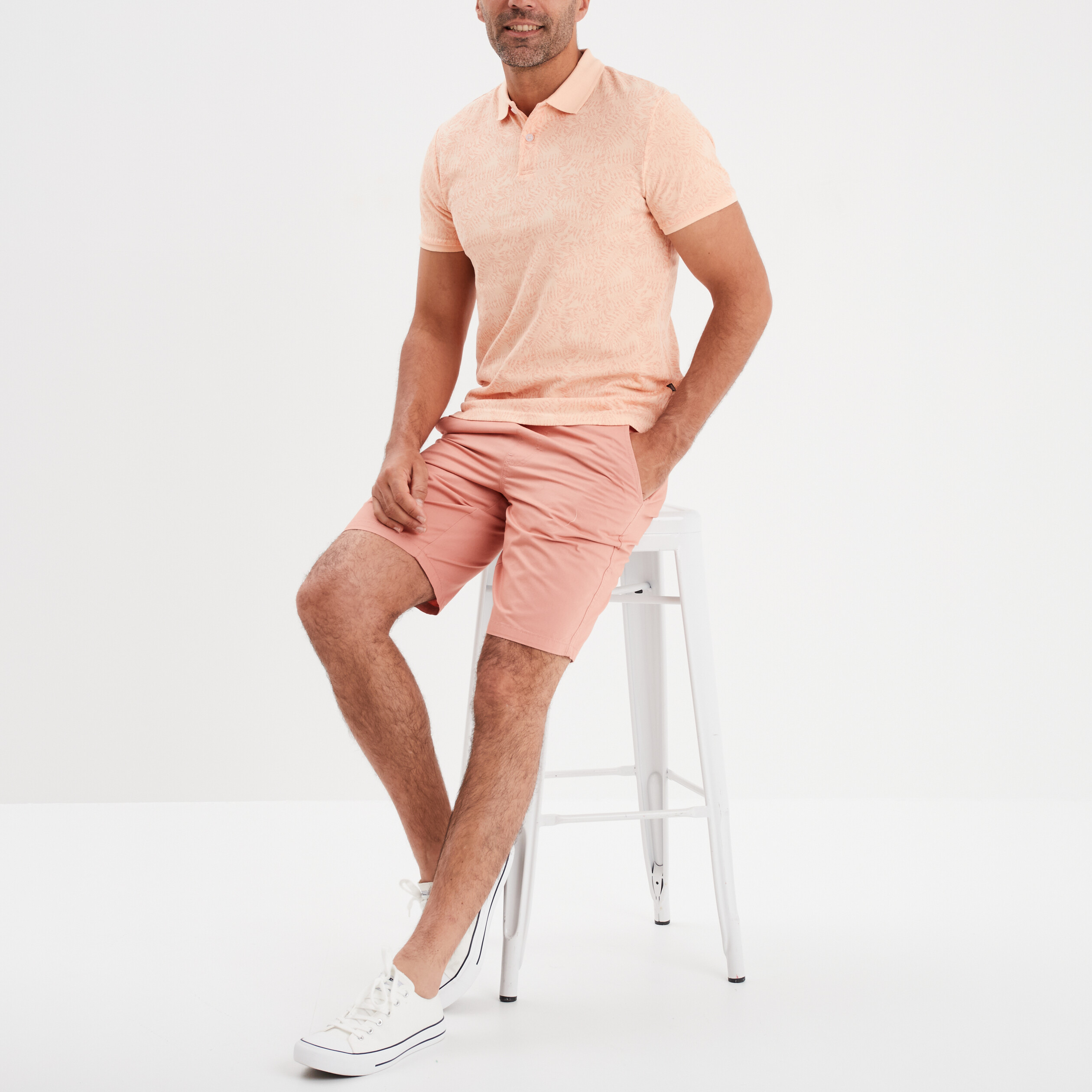 polo manches courtes creeks rose saumon homme Polo manches courtes Creeks rose saumon homme