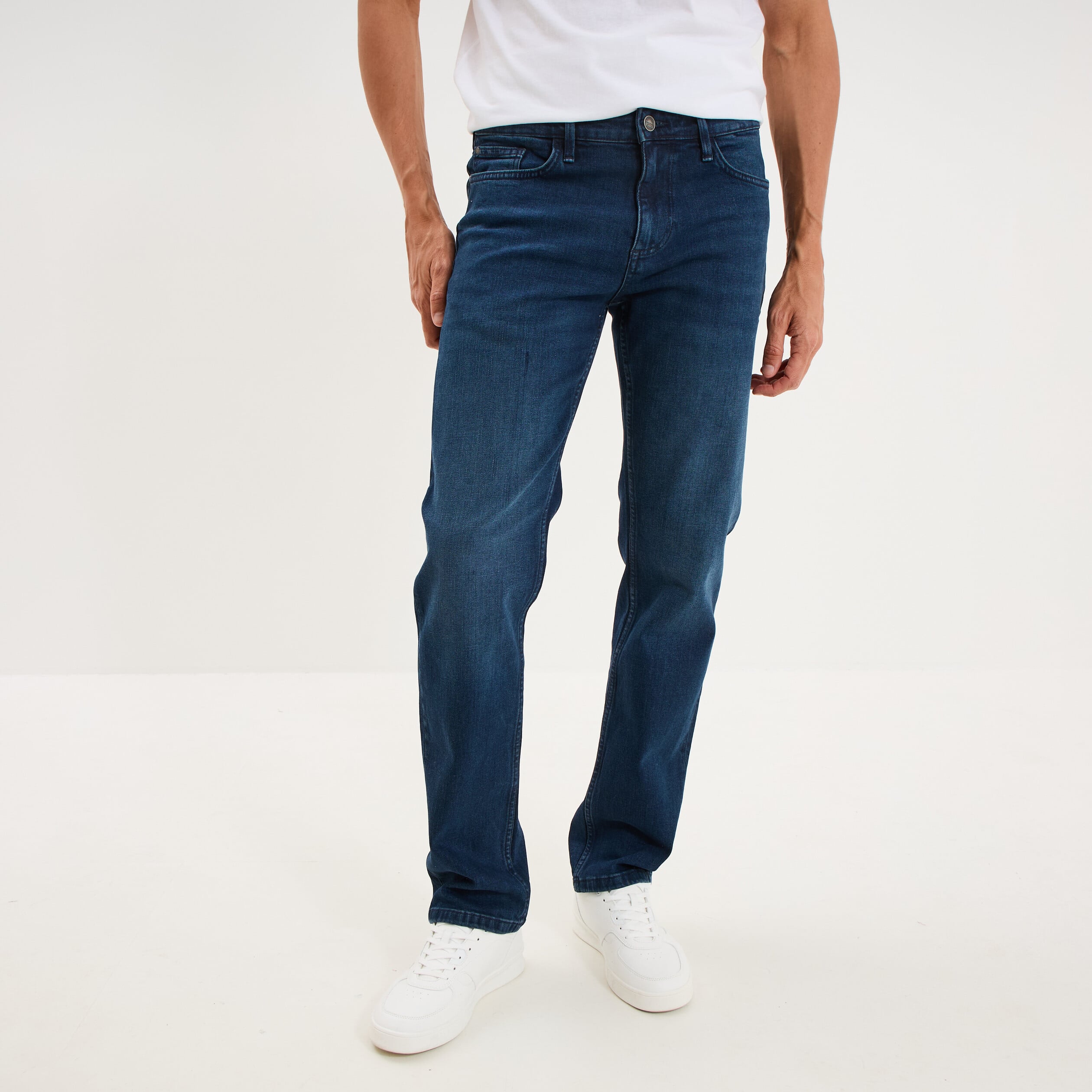 Jeans regular 5 poches denim used homme