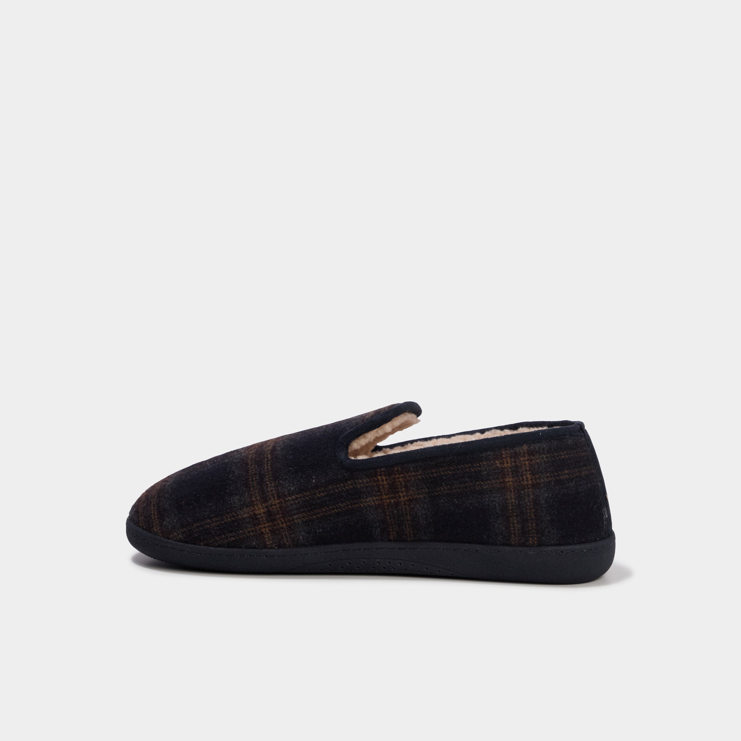 Chaussons fourr&eacute;s Isotoner bleu marine homme