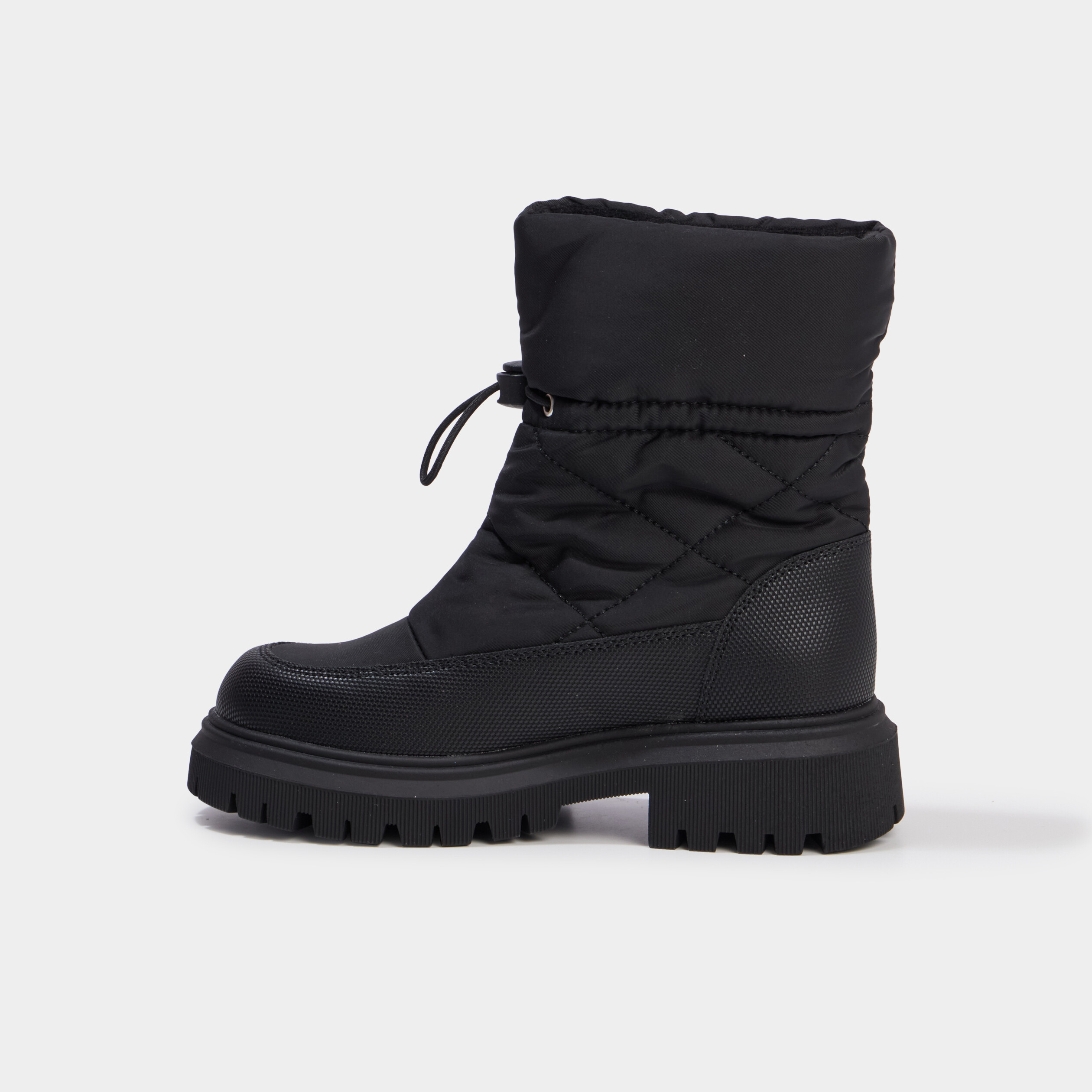 Boots avec lien &agrave; coulisse noir fille