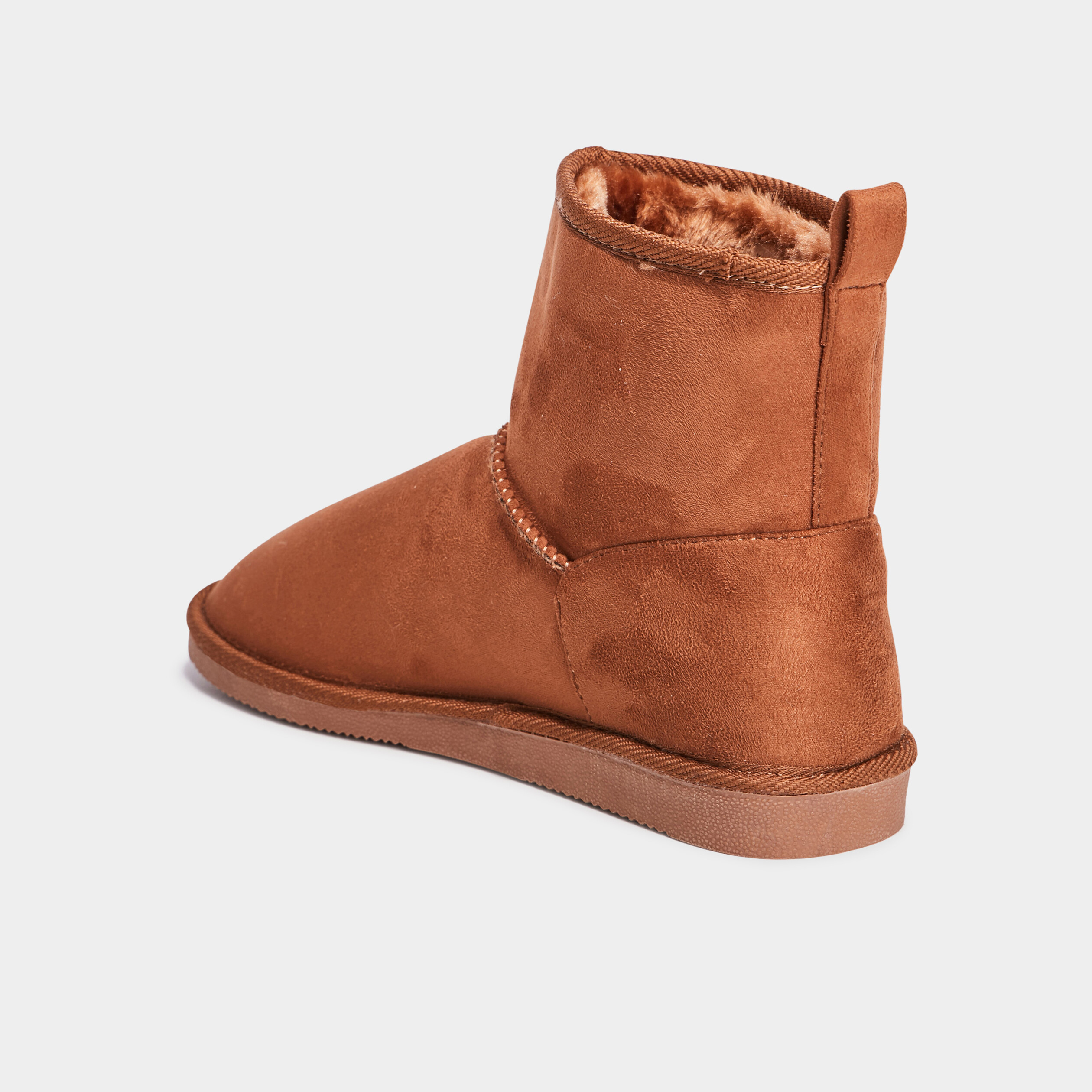 Bottines fourrées marron femme