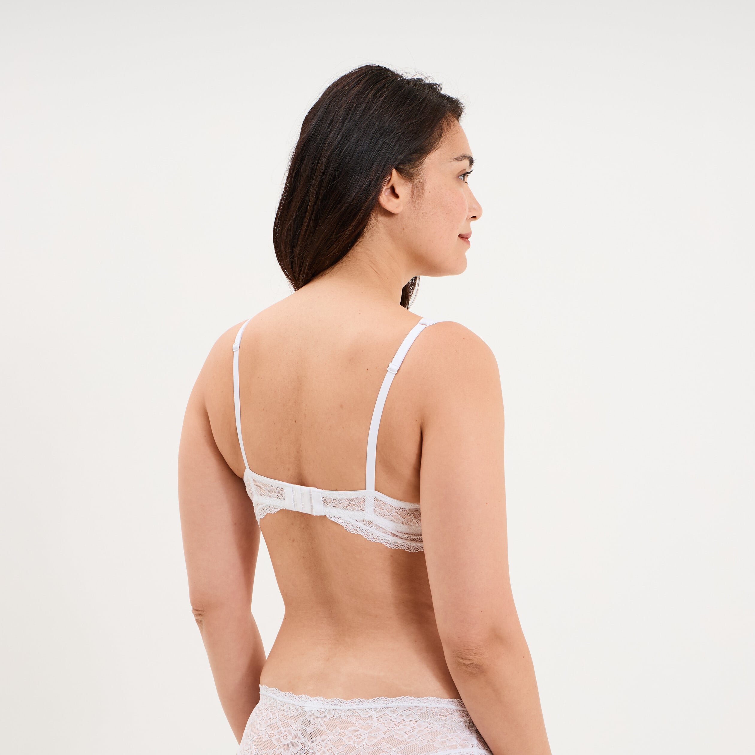 Soutien-gorge triangle dentelle blanc femme