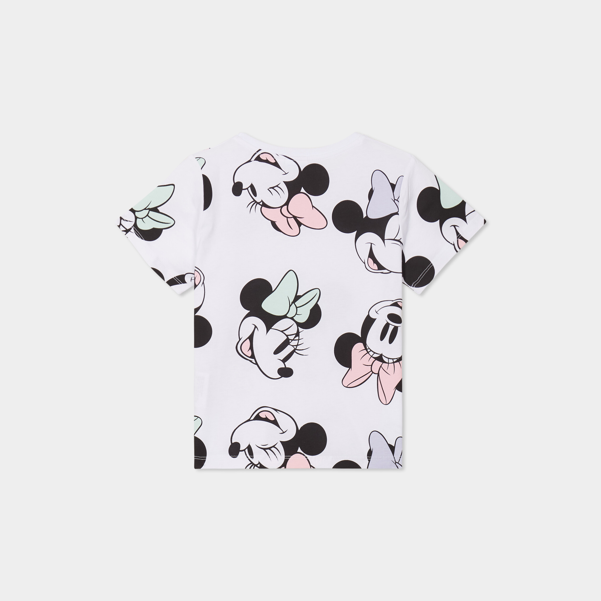t shirt manches courtes coton minnie blanc fille T-shirt manches courtes coton Minnie blanc fille