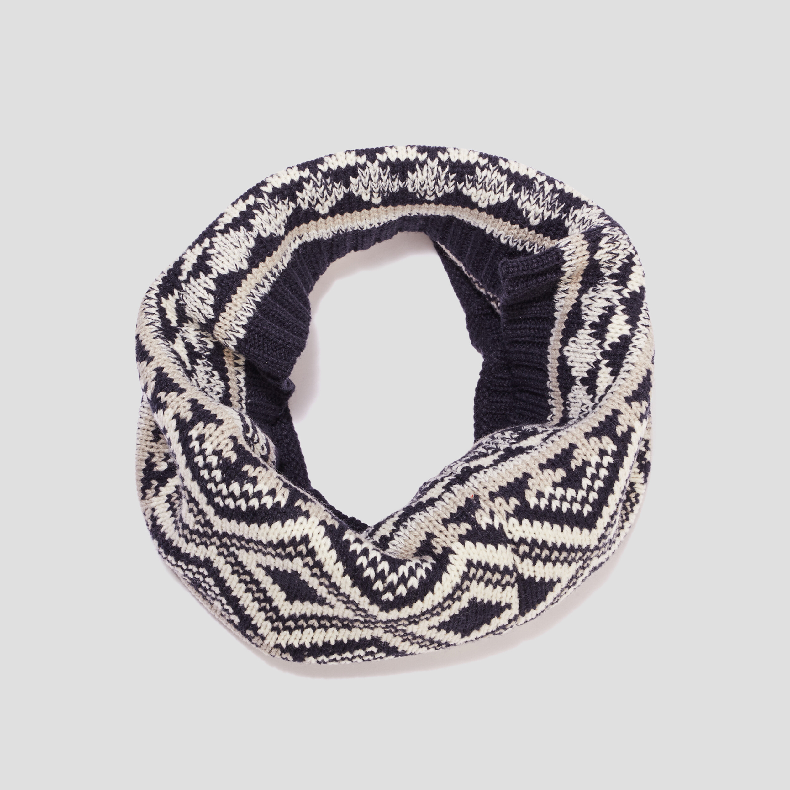 Tour de cou tricoté multicolore homme